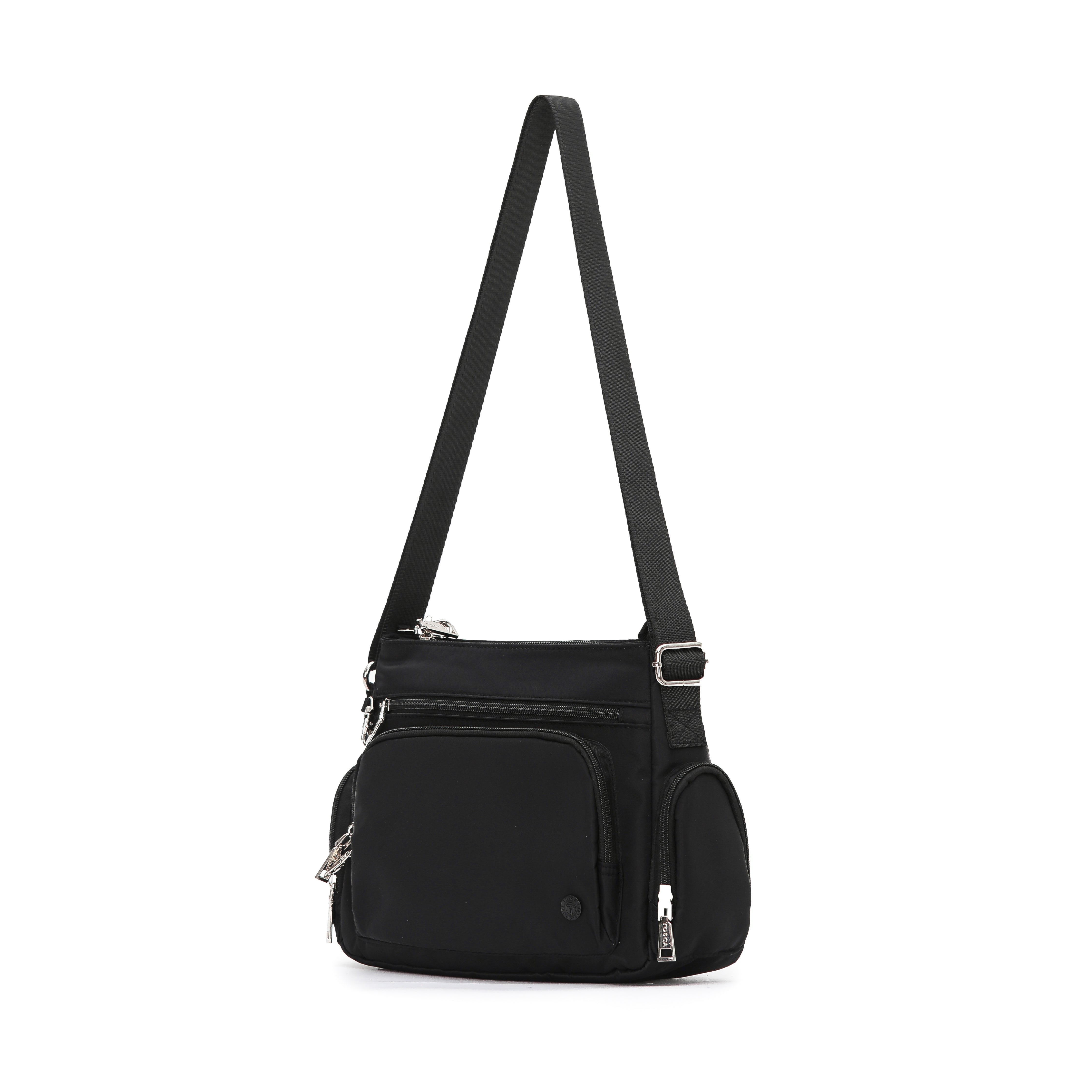 Tosca TCA951 Anti-Theft Shoulder Bag for Women & Men - Secure Crossbody Purse with RFID Blocking - Travel, Commuting & Everyday Use - Black