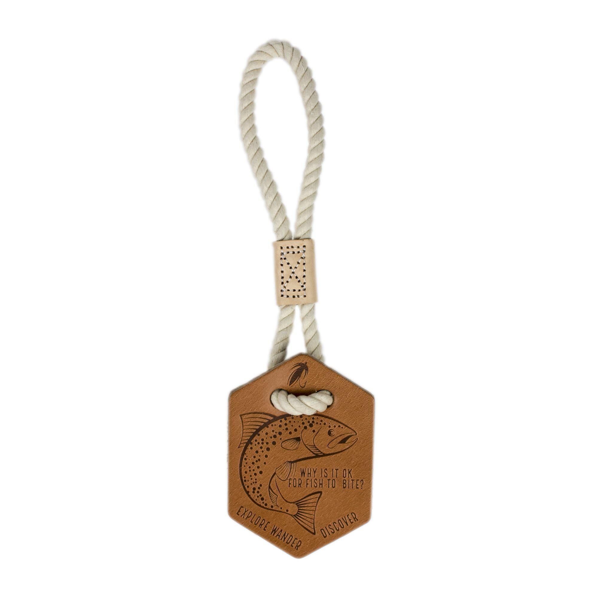 Premium Top Grain Leather Dog Tug Toy - Durable 13