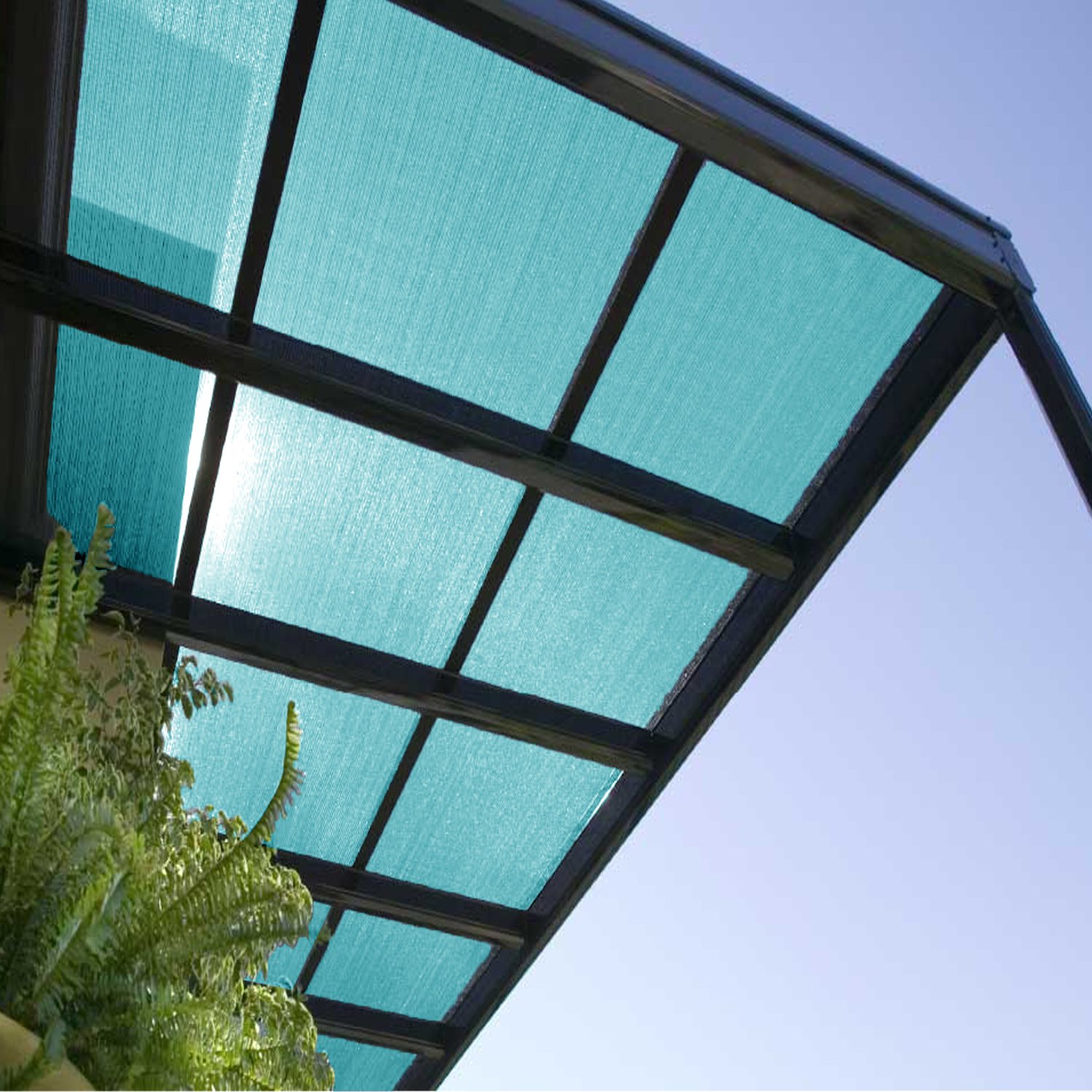 E&K Sunrise 6' x 201' Sun Shade Fabric Roll - UV Resistant Outdoor Shade Cloth for Pergola, Backyard, Garden, Patio, Deck & Greenhouse - Turquoise Color - Perfect for Sun Protection & Temperature Control