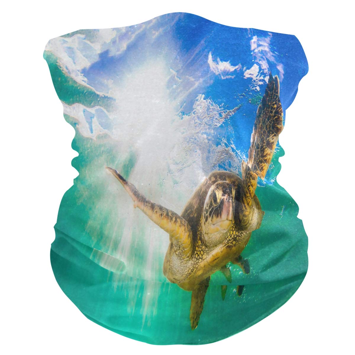 Hawaiian Green Sea Turtle Bandana Face Mask & Neck Gaiter - Breathable Headwear for Women & Men - Perfect for Sports, Hiking, Cycling & Outdoor Activities