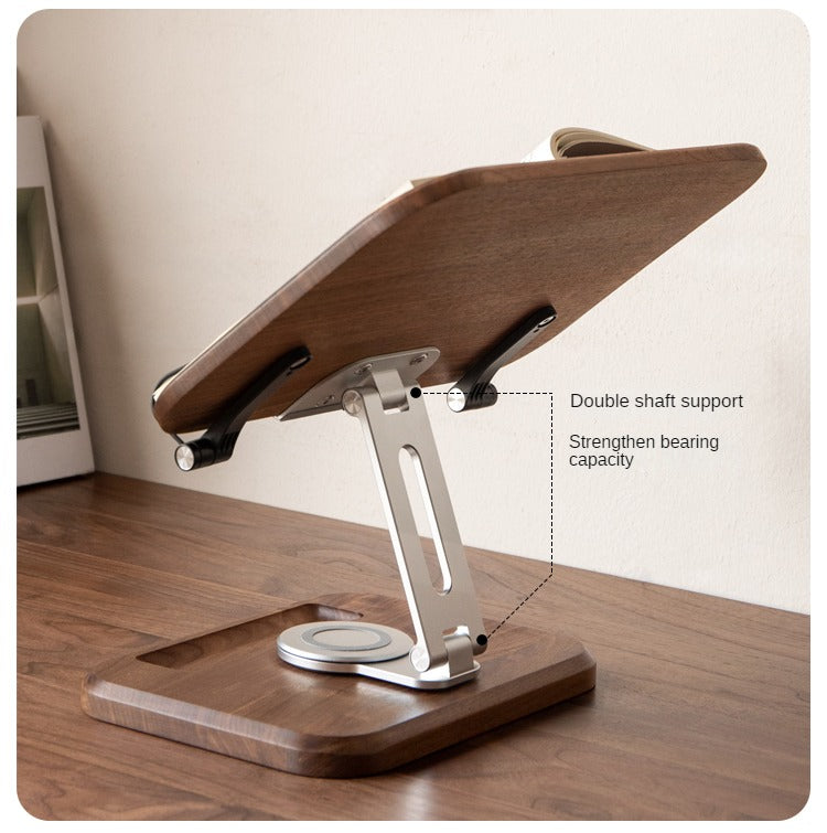 Premium Solid Wood Laptop Stand - Adjustable Height Oak/Ash/Walnut Computer Riser for Ergonomic Office & Home Workspace (Desk Organization, Standing Desk Converter)