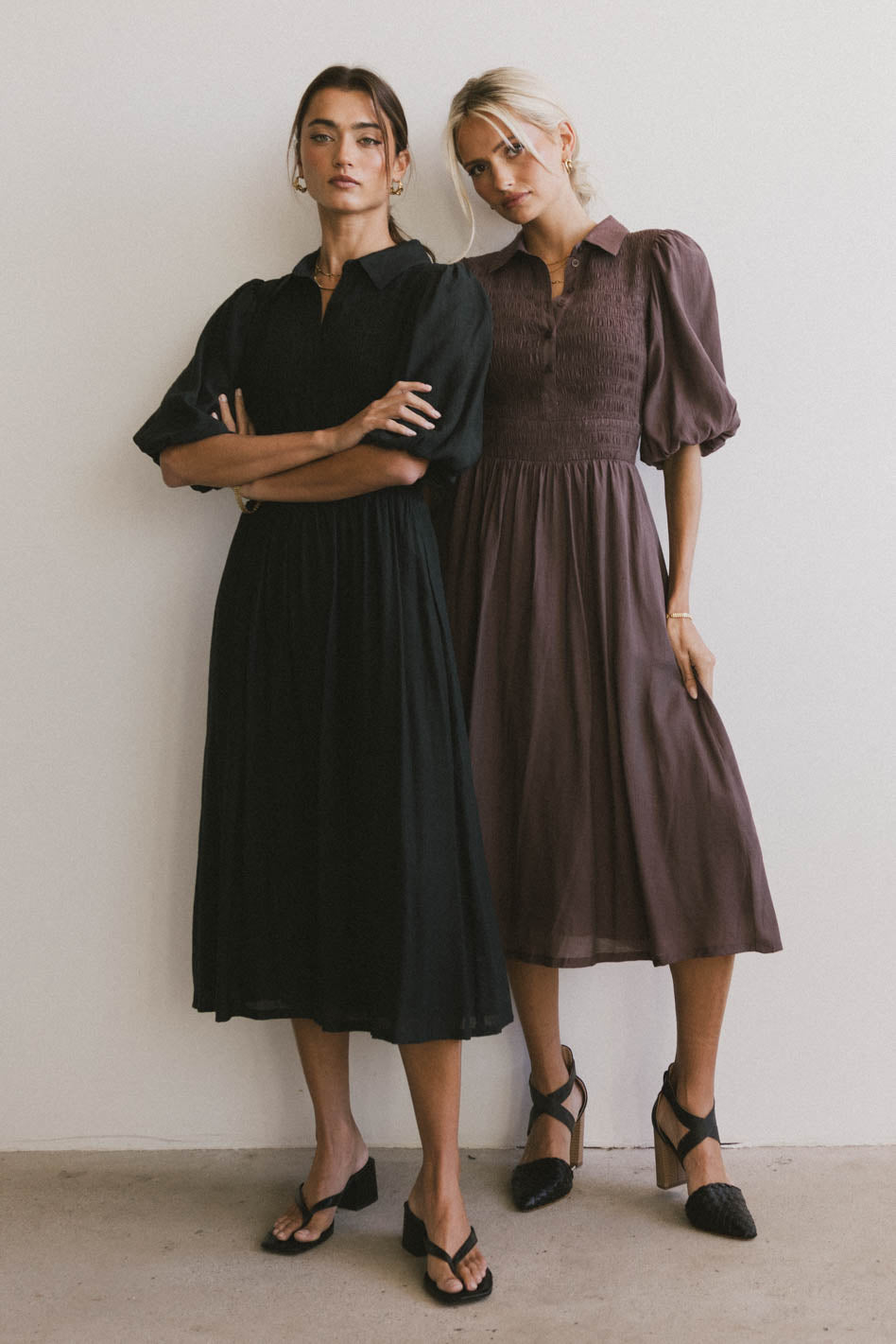 Elegant Belen Midi Dress in Mauve - Women's Flowy Summer Dress for Casual Wear & Special Occasions | Final Sale