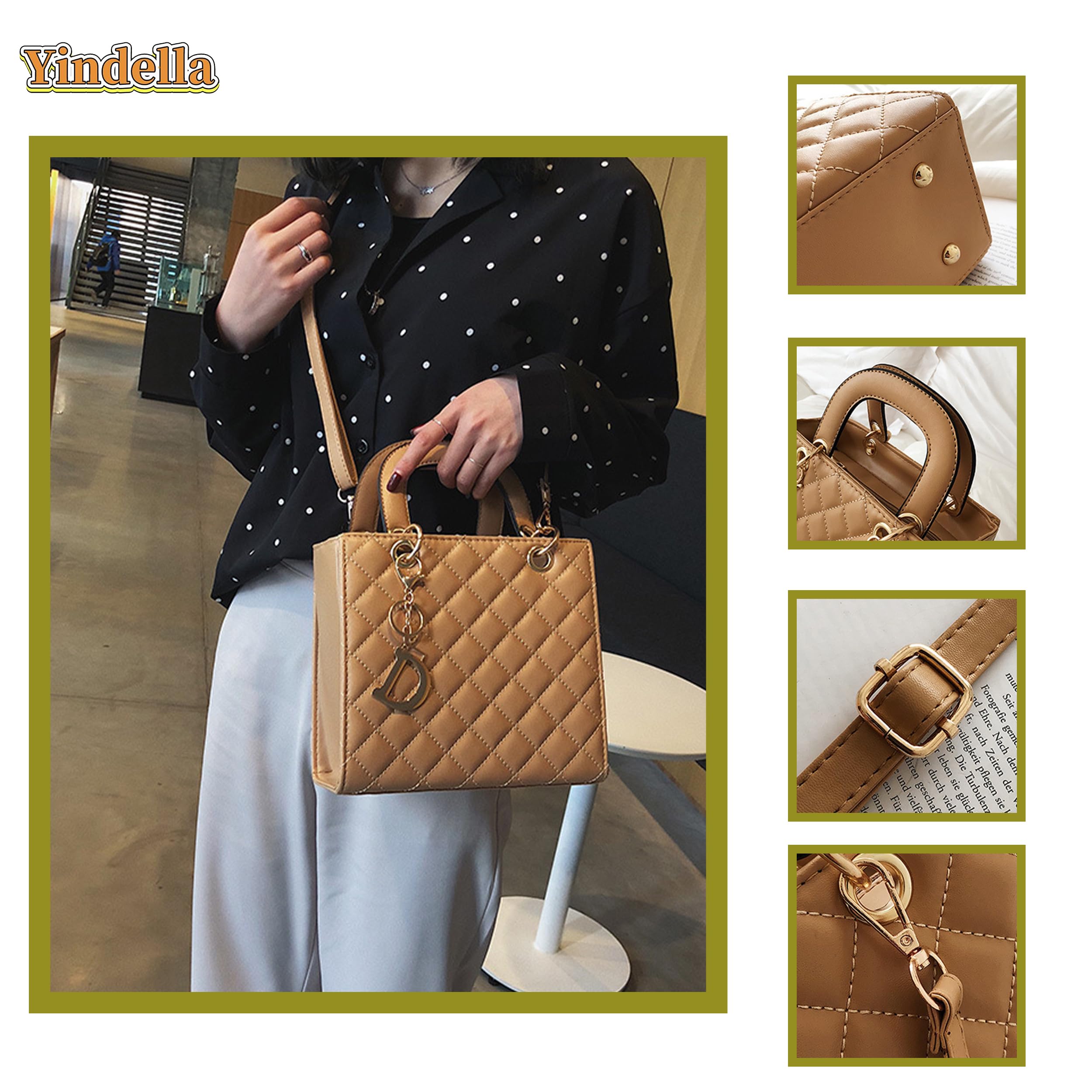 Yindella PU Leather Crossbody Bag for Women - Fashionable Sling Purse with Adjustable Strap, Perfect for Daily Use, Travel & Shopping