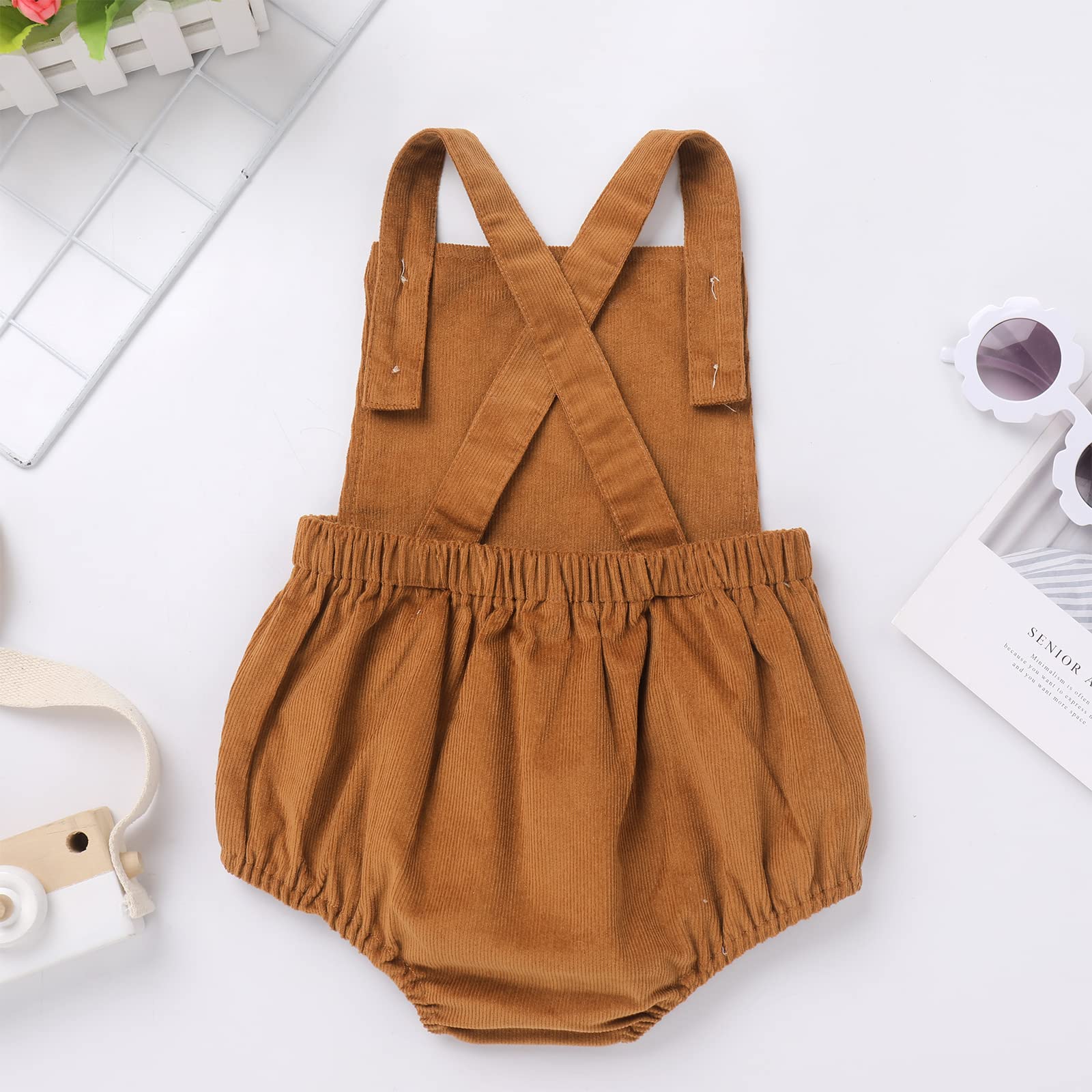 Adorable Boho Baby Romper - 1st Birthday Outfit for Girls & Boys | Corduroy Overall Bodysuit for Cake Smash Photoshoot & Special Occasions