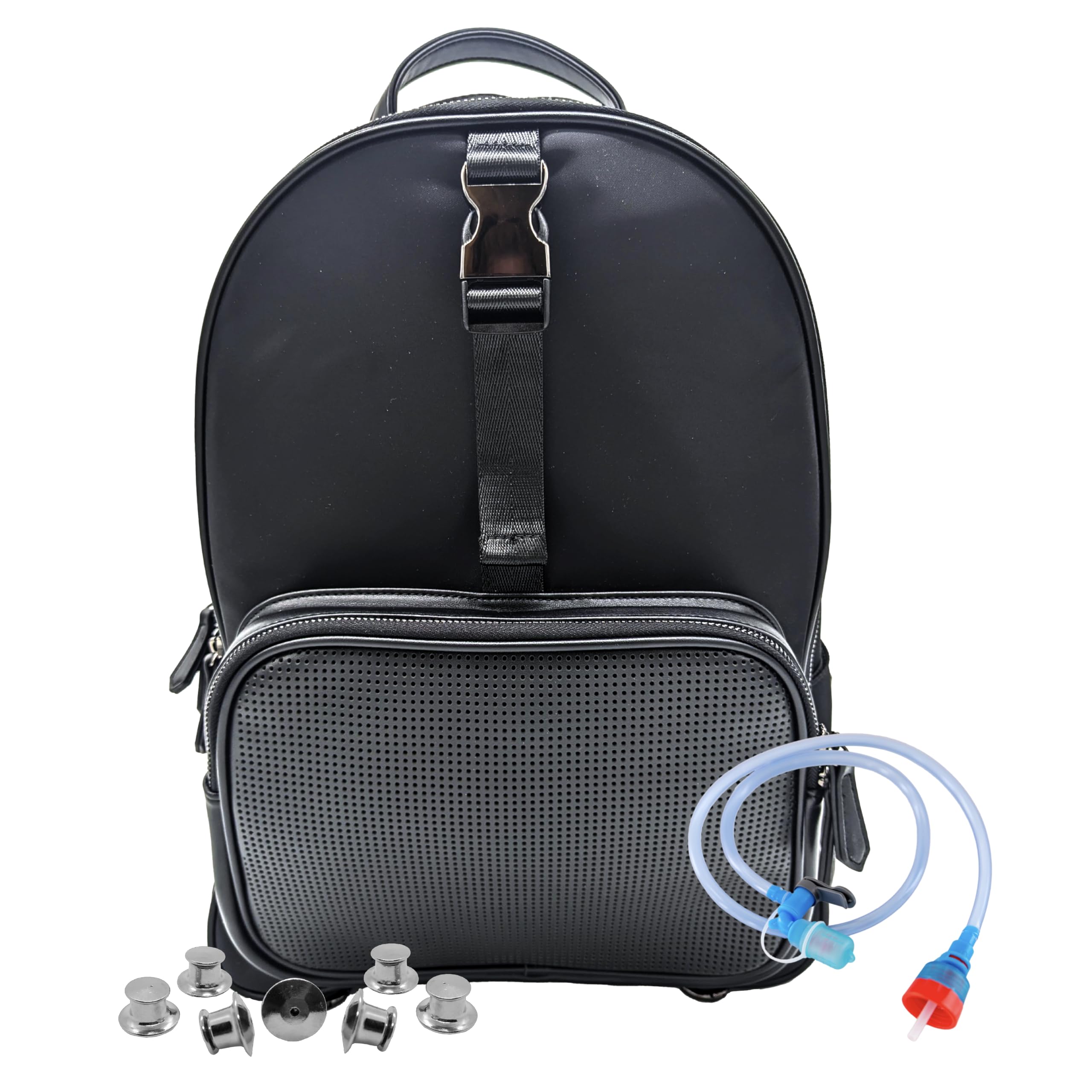 Premium Master Gracey Leather Backpack for Boys & Girls - Adjustable Straps, Hydration Kit & Locking Pins - Durable Travel & Theme Park Backpack - Onyx Black - Perfect for School, Hiking, Disney Trips & Daily Adventures