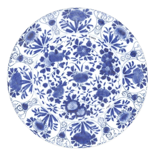 Delft Blue Paper Dinner Plates - Elegant Disposable Plates for Parties, Weddings & Events - Dutch-Inspired Design for Stylish Dining & Decor