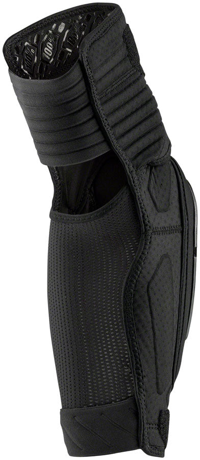 100% Fortis Elbow Guards - Black, Large/X-Large Size with Embossed Ventilated Padding for Motorcycle Riding, Cycling & Extreme Sports Protection