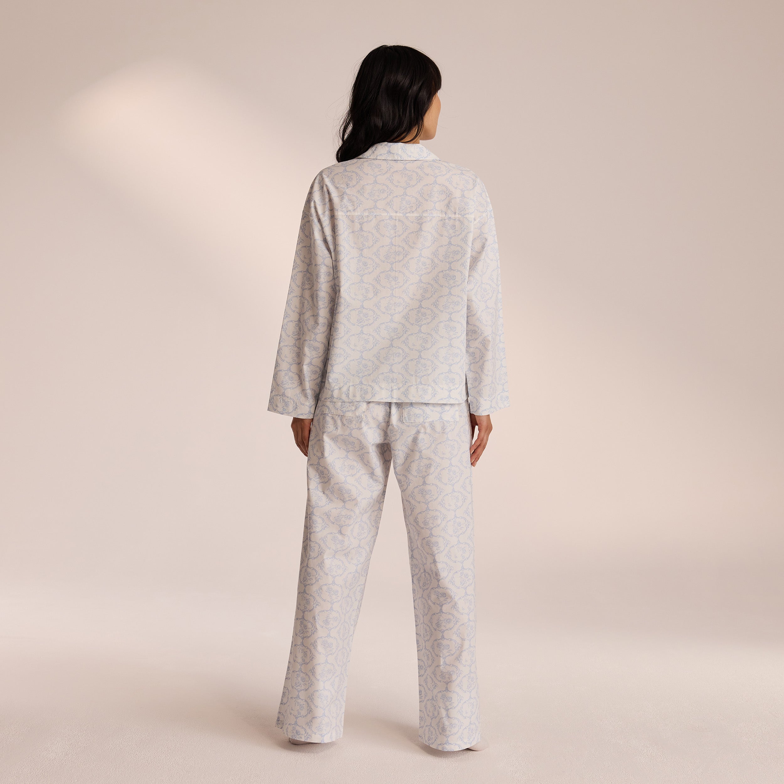 Soft Cotton Pajama Pants for Women - Blue Comfort Sleepwear for Lounge & Nighttime Relaxation