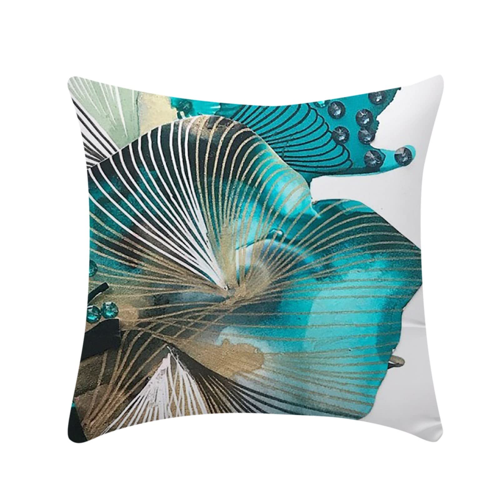 Abstract Green Pattern Decorative Pillow Cover - Sofa Cushion, Hanging Chair & Car Seat - Coreless Fall Throw Pillow for Home Decor | Perfect for Living Room, Bedroom, Nursery & Outdoor Use