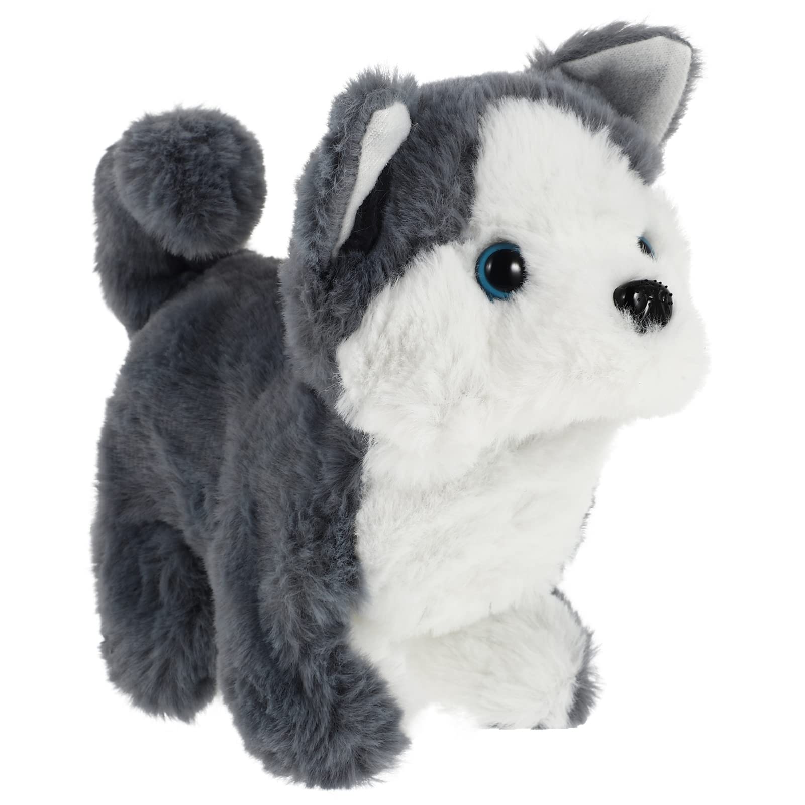 NUOBESTY Electronic Walking and Barking Husky Dog Toy - Realistic Plush Puppy with Sound, Interactive Pet Toy for Kids | Perfect for Playtime, Birthday Gifts & Dog Lover Presents