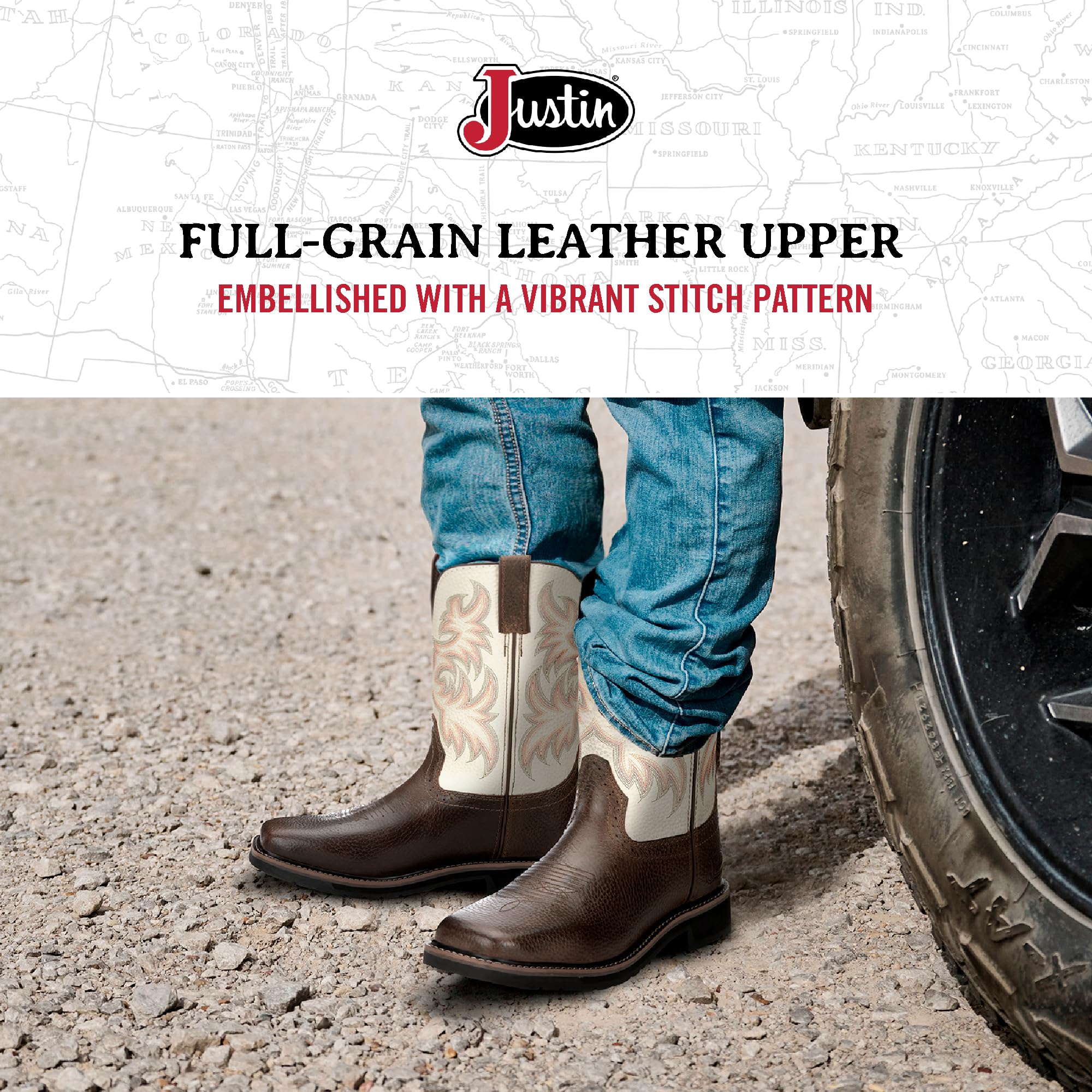Justin Men's Driller 11'' Square Toe Work Boot - Steel Toe, Waterproof, Slip Resistant - Perfect for Construction, Warehouse & Outdoor Work