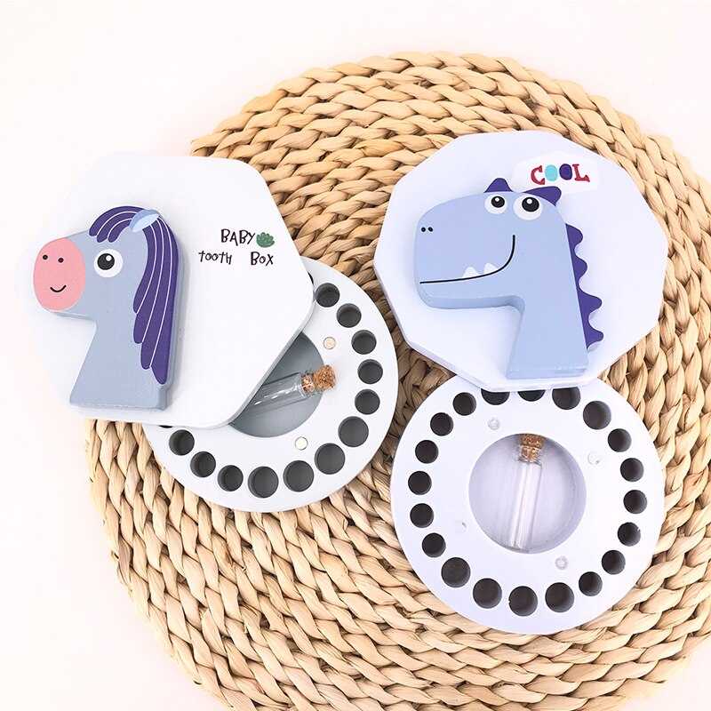 Wooden Baby Tooth Box for Boys & Girls | Keepsake Memory Box for First Teeth | Perfect Baby Shower Gift & Nursery Decor