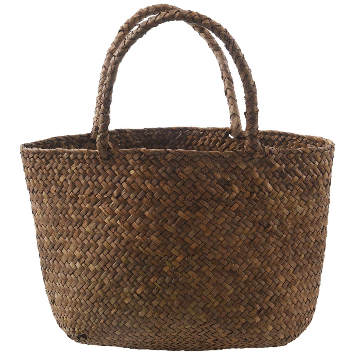 Acrosser Natural Woven Rattan Straw Tote Bag for Women - Handmade Braided Wicker Handbag - Perfect for Beach, Picnic, Shopping & Summer Outfits