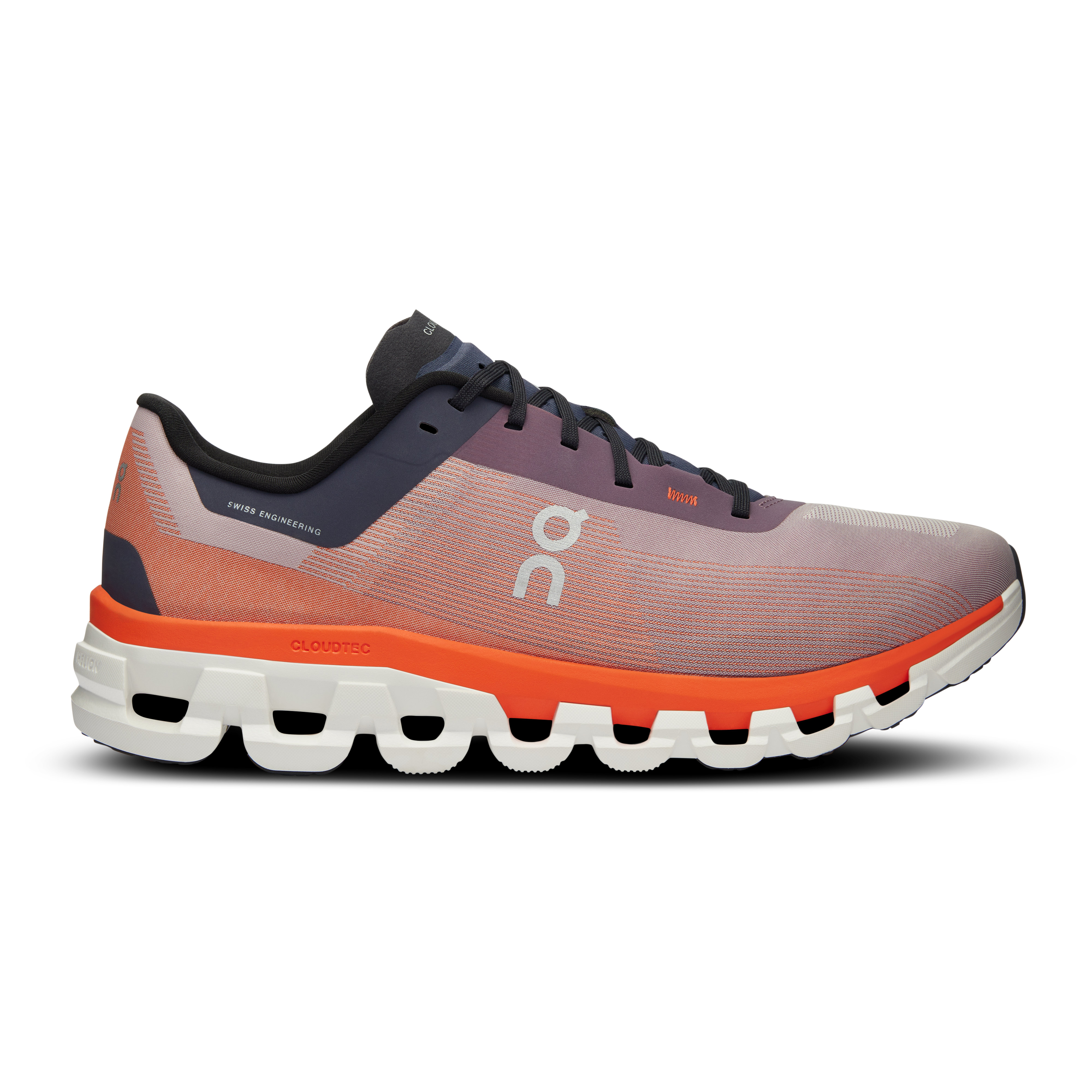 On Running Men's Cloudflow 4 Running Shoes - Lightweight & Breathable for Marathon Training & Road Running (Quartz/Flame Color) - Perfect for Jogging, Gym Workouts & Daily Wear