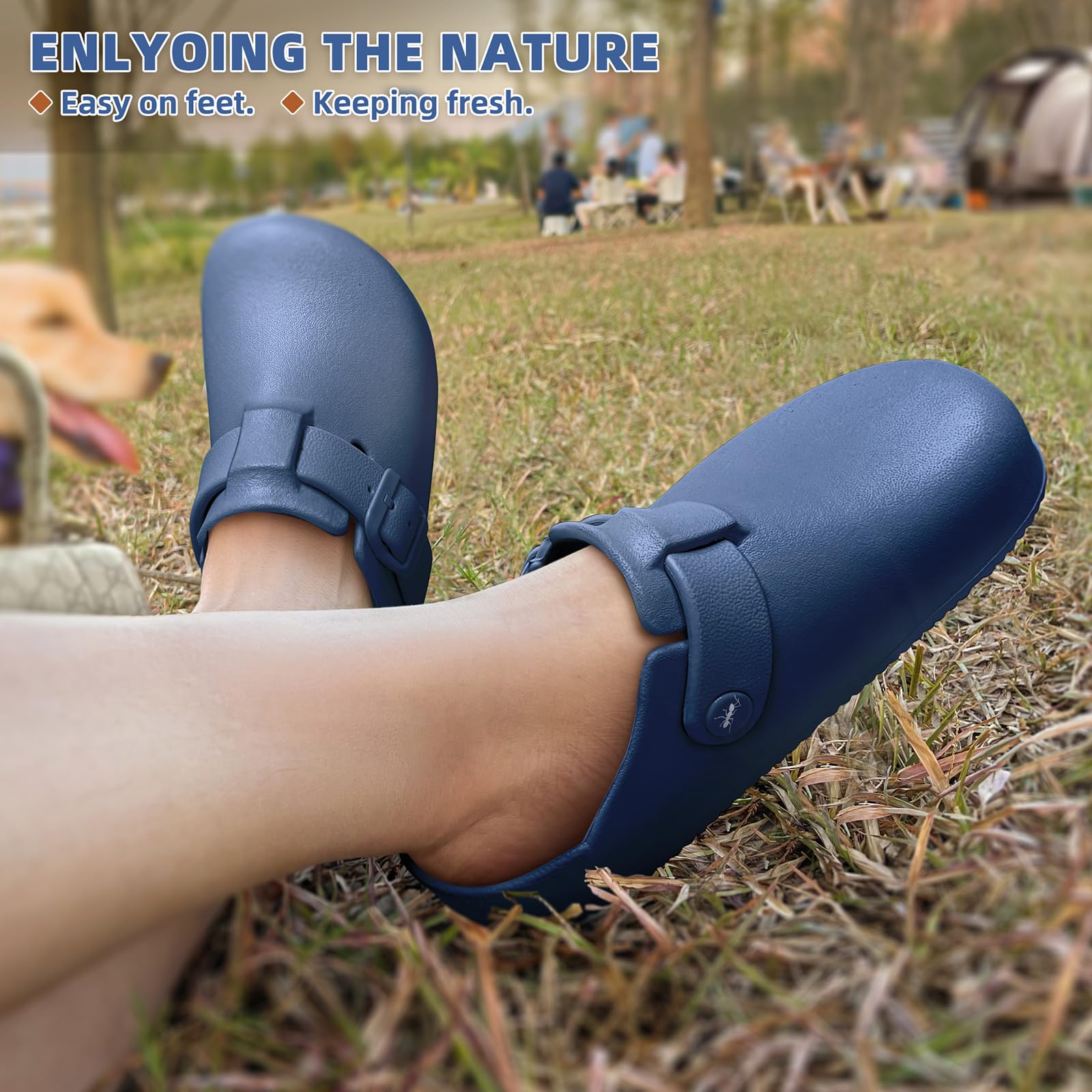BigAnt Women's Slip-On Clogs - Comfortable Nurse Shoes for Healthcare Workers, Garden & Work Mules - Non-Slip Indoor/Outdoor Shoes for Hospital, Clinic & Yard Work