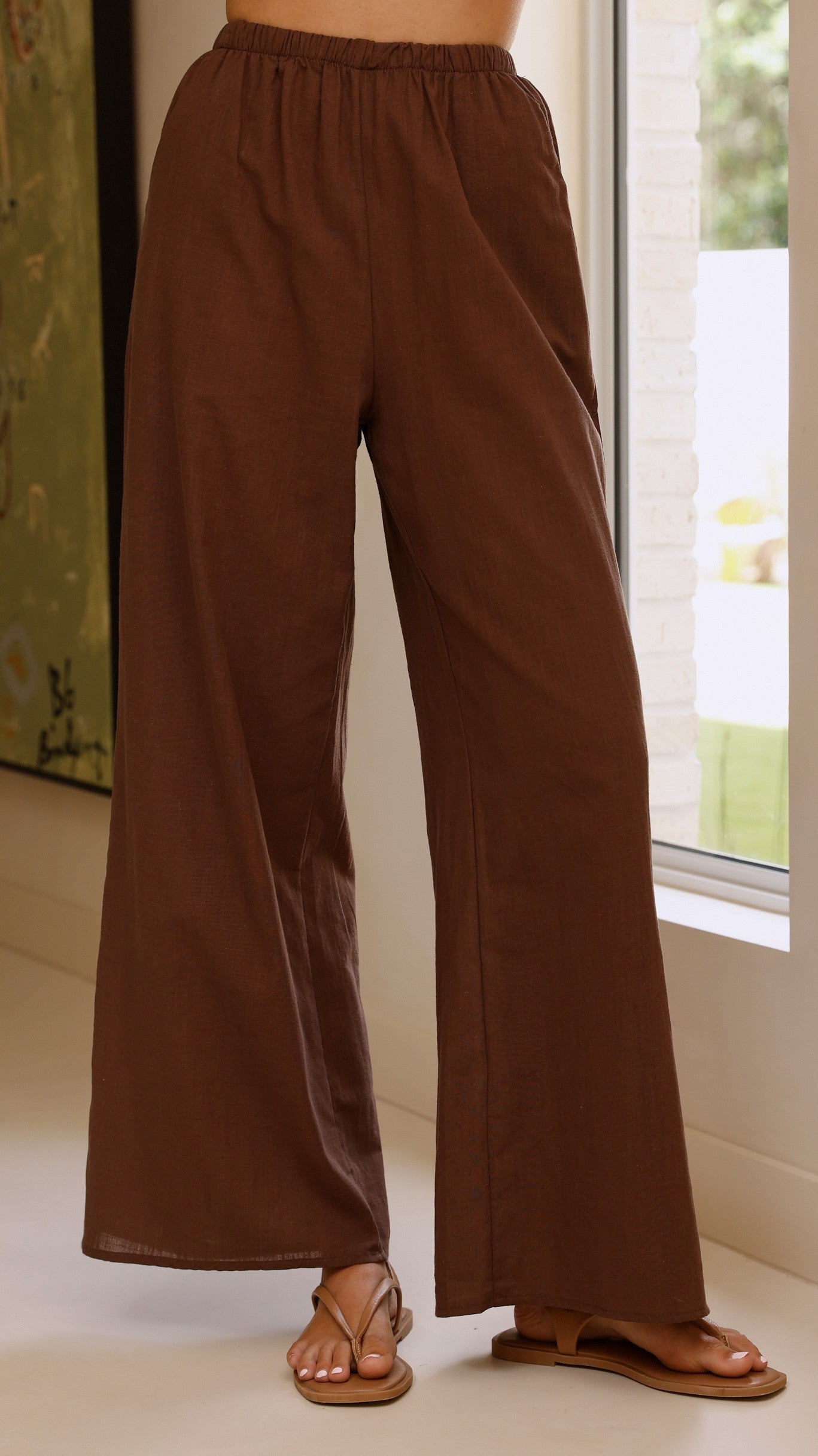 Kailani Strapless Top and Pants Set in Chocolate - Perfect for Summer Outfits, Beach Vacations & Casual Wear