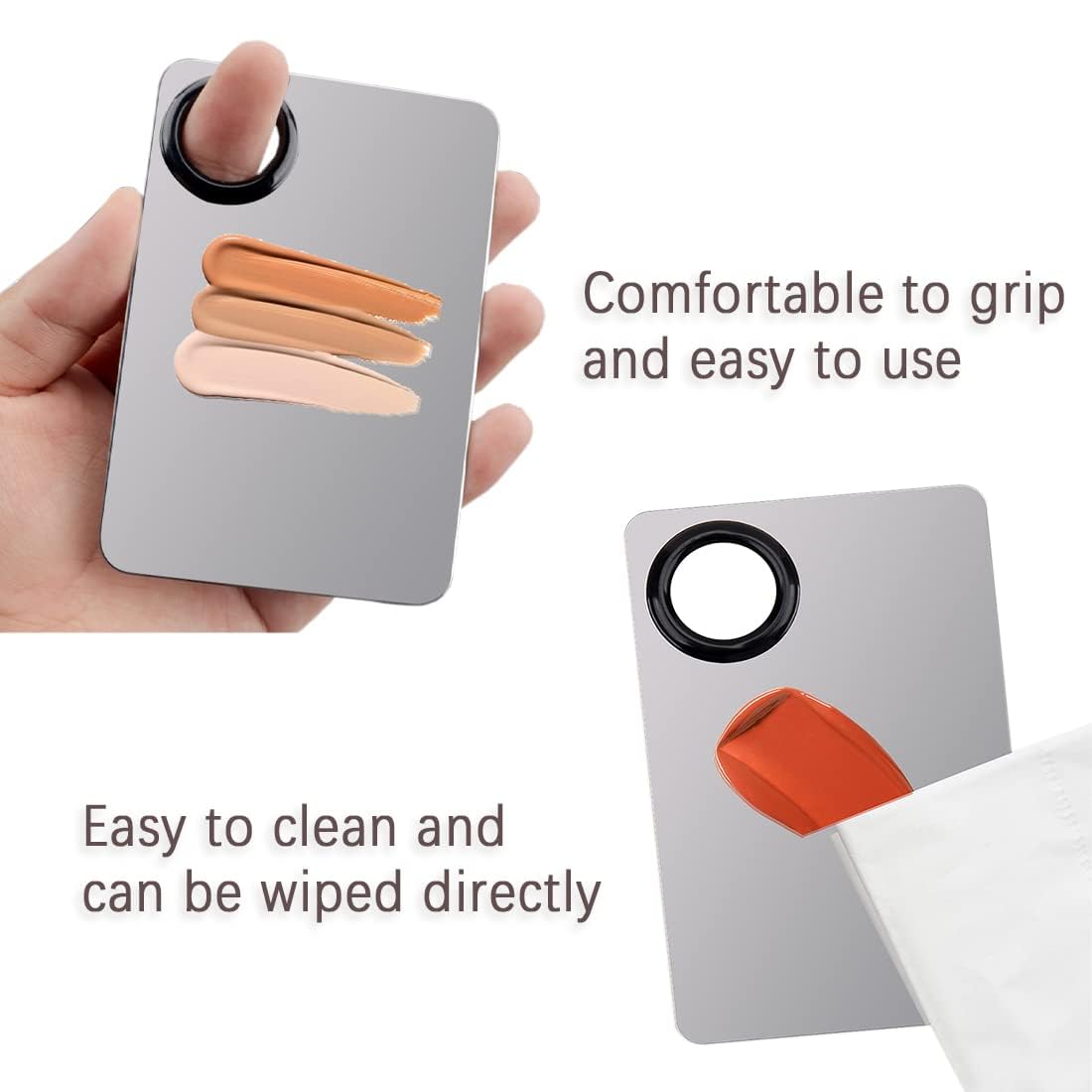 INOG Picasso Korean Makeup Spatula - Professional Foundation & Eyeshadow Applicator with Palette & Powder Puff - Perfect for Makeup Artists, Nail Art & DIY Beauty (1 Count) - Ideal for Salon, Home Use & Travel Makeup Kit
