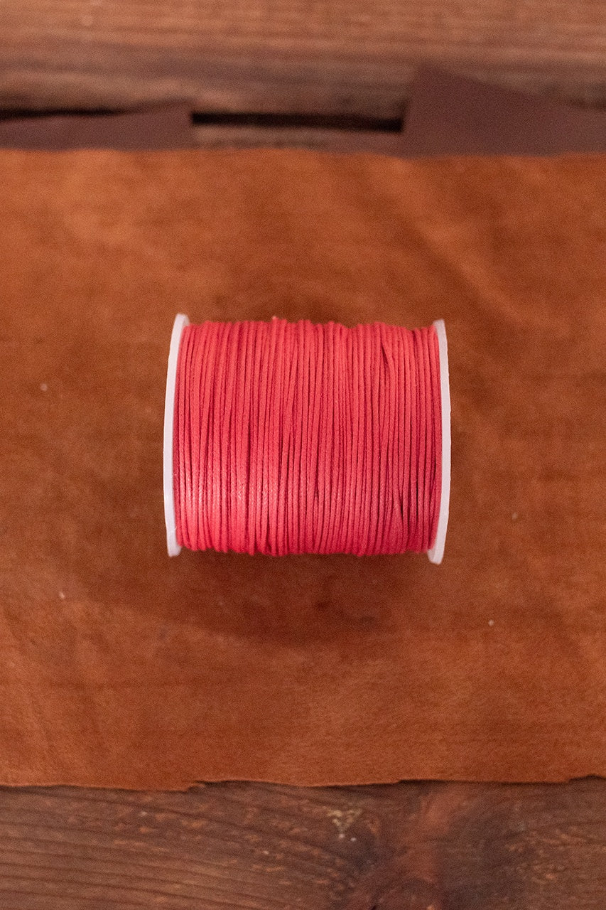 1.1mm & 1.3mm Saddler Yarn - 100m Pink Waxed Thread for Leather Craft, Shoe Repair, and Upholstery - Perfect for Hand Stitching, Bookbinding, and DIY Projects