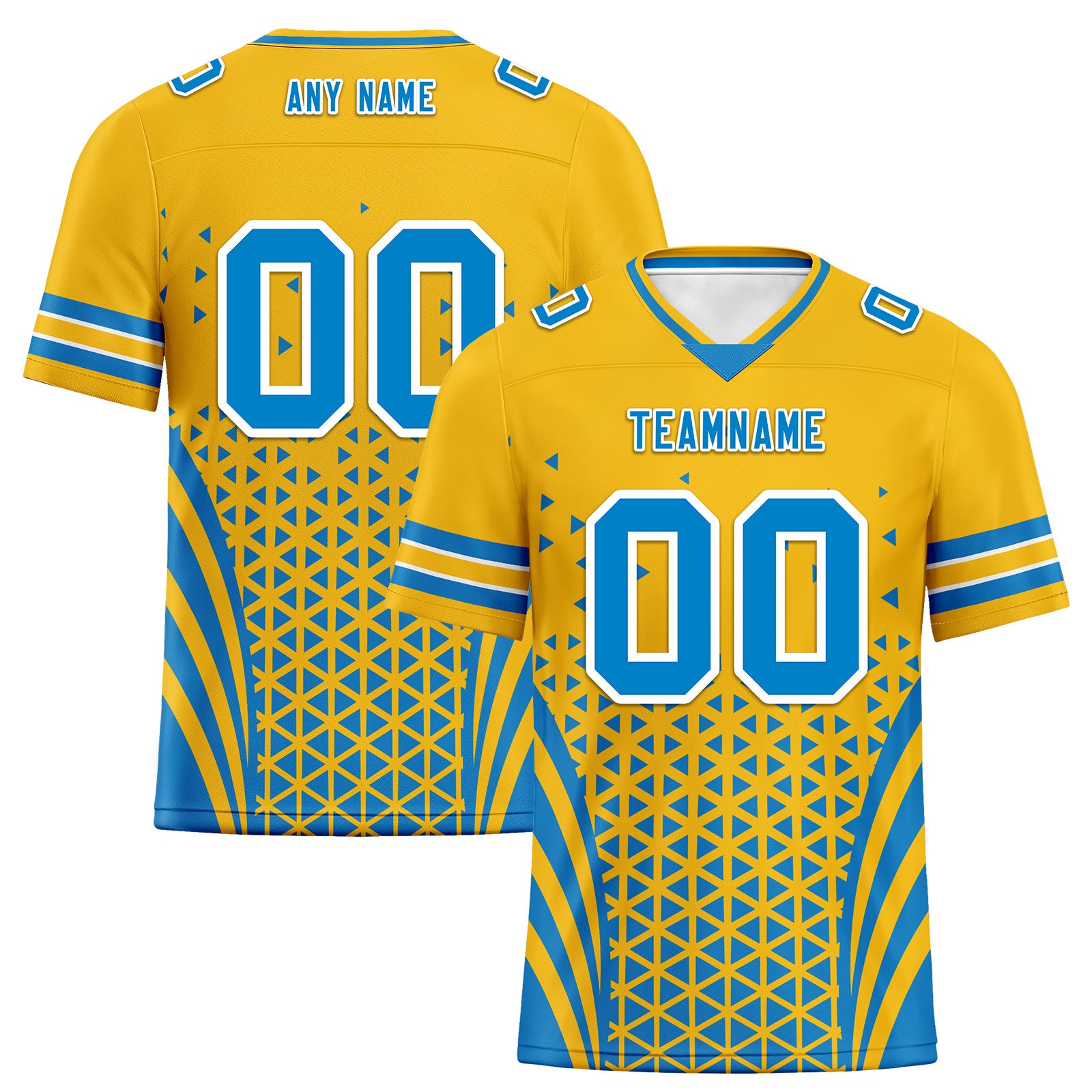 Custom Blue & White California Personalized Authentic Football Jersey FBJ02 D023033 - Perfect for Game Day, Tailgating & Fan Events