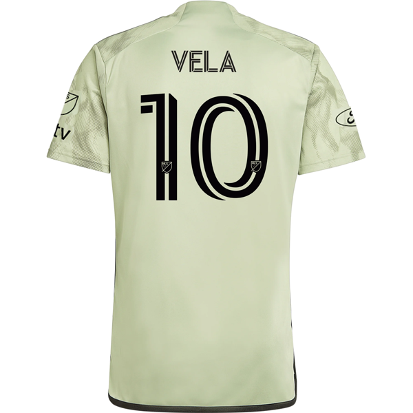 Adidas LAFC Carlos Vela Away Soccer Jersey 2024/25 with MLS & Apple TV Patches - Magic Lime Green - Authentic Football Shirt for Fans & Players - Perfect for Matchdays, Training & Collecting