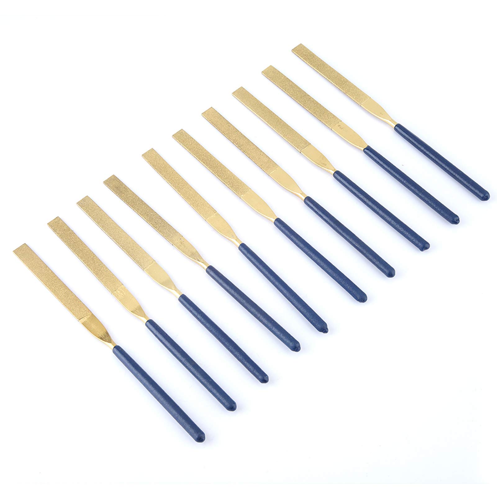 10Pcs High Wear-Resistant Flat Files - Jewelry Repair & Metalworking Tools (5×180mm) - Perfect for Die Grinder Accessories, Smoothing Metal Surfaces, Holes & Grooves - Ideal for DIY, Crafting & Professional Jewelry Making