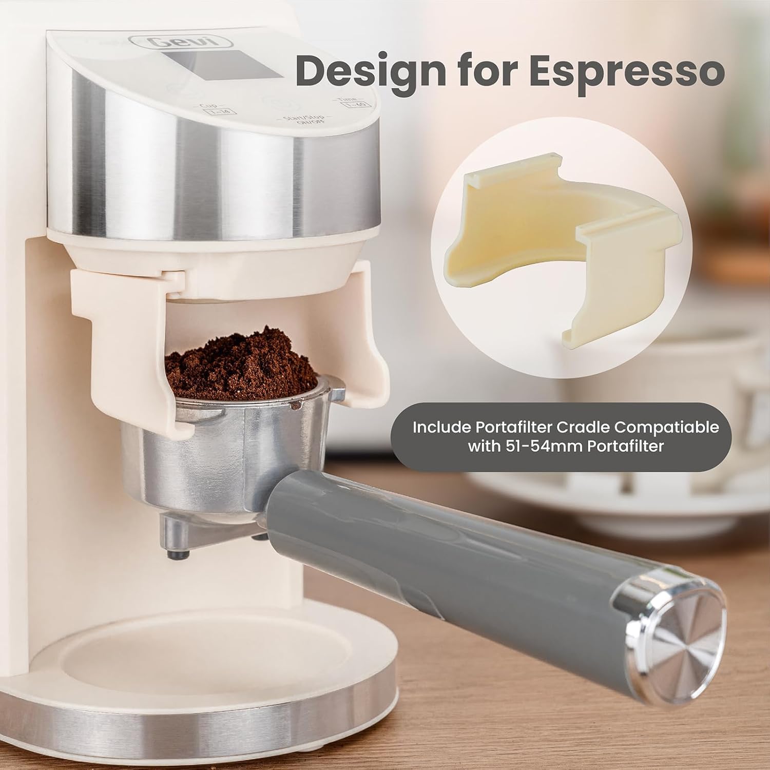 Gevi Electric Conical Burr Coffee Grinder - Adjustable Burr Mill with 35 Precise Grind Settings, Anti-Static Design for Espresso, Drip, French Press, Turkish & American Coffee - Perfect for Home, Office & Coffee Shops