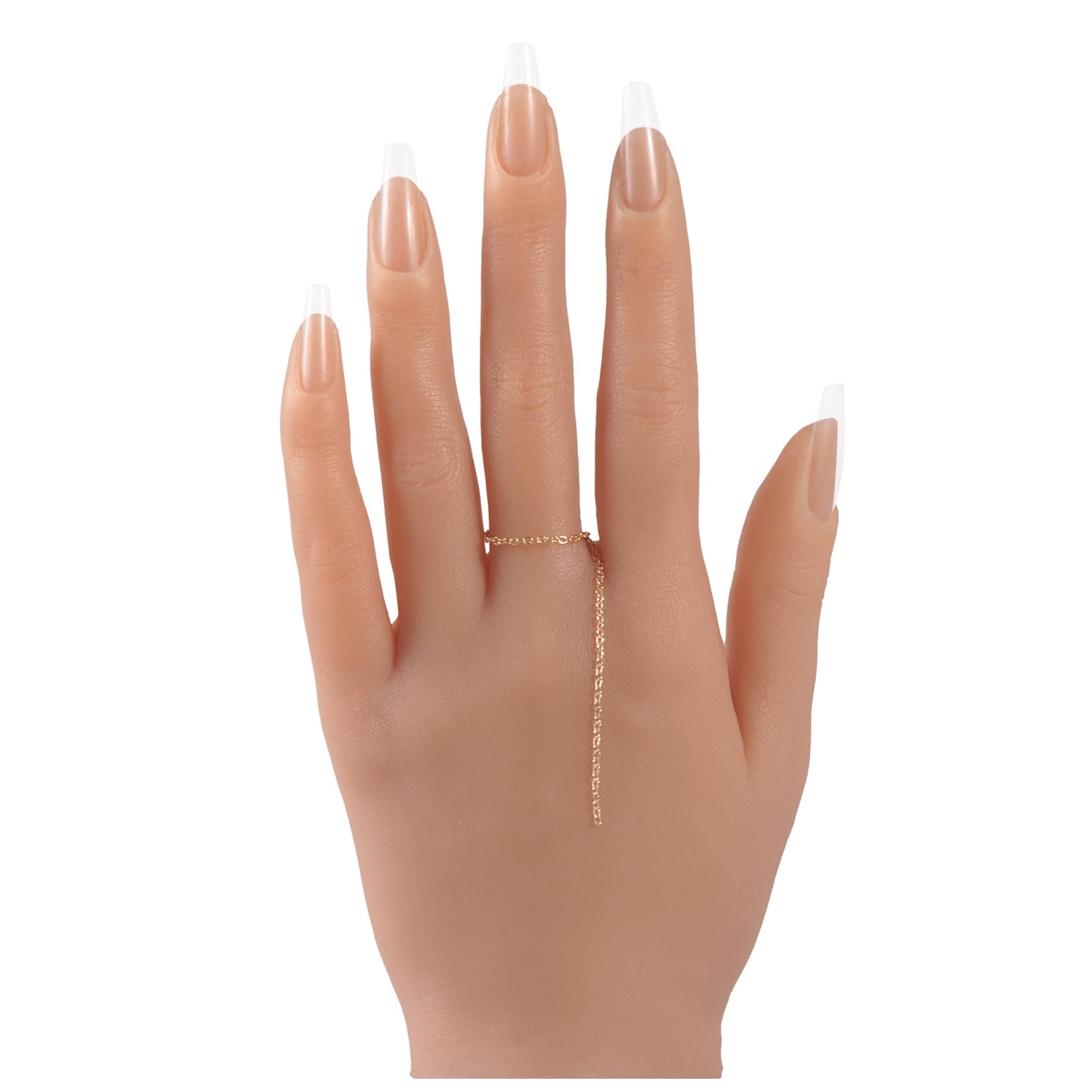 **Professional Acrylic Nail Practice Hand with 528pcs Nails – Realistic Flexible Mannequin Hand for Nail Art Training, DIY & Salon Practice – Bronze Right Hand – Perfect for Beginners & Professionals**    *(Ideal for home practice, salon training, nail art demonstrations, and perfecting acrylic, gel, or dip powder techniques.)*