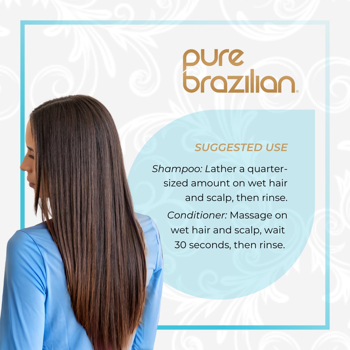 Pure Brazilian 4-Piece Hair Care Kit - Anti-Frizz Shampoo, Nourishing Conditioner, Hydrating Serum & Restorative Hair Mask for Smooth, Healthy Hair - Perfect for Dry, Damaged & Frizzy Hair Treatment at Home or Salon