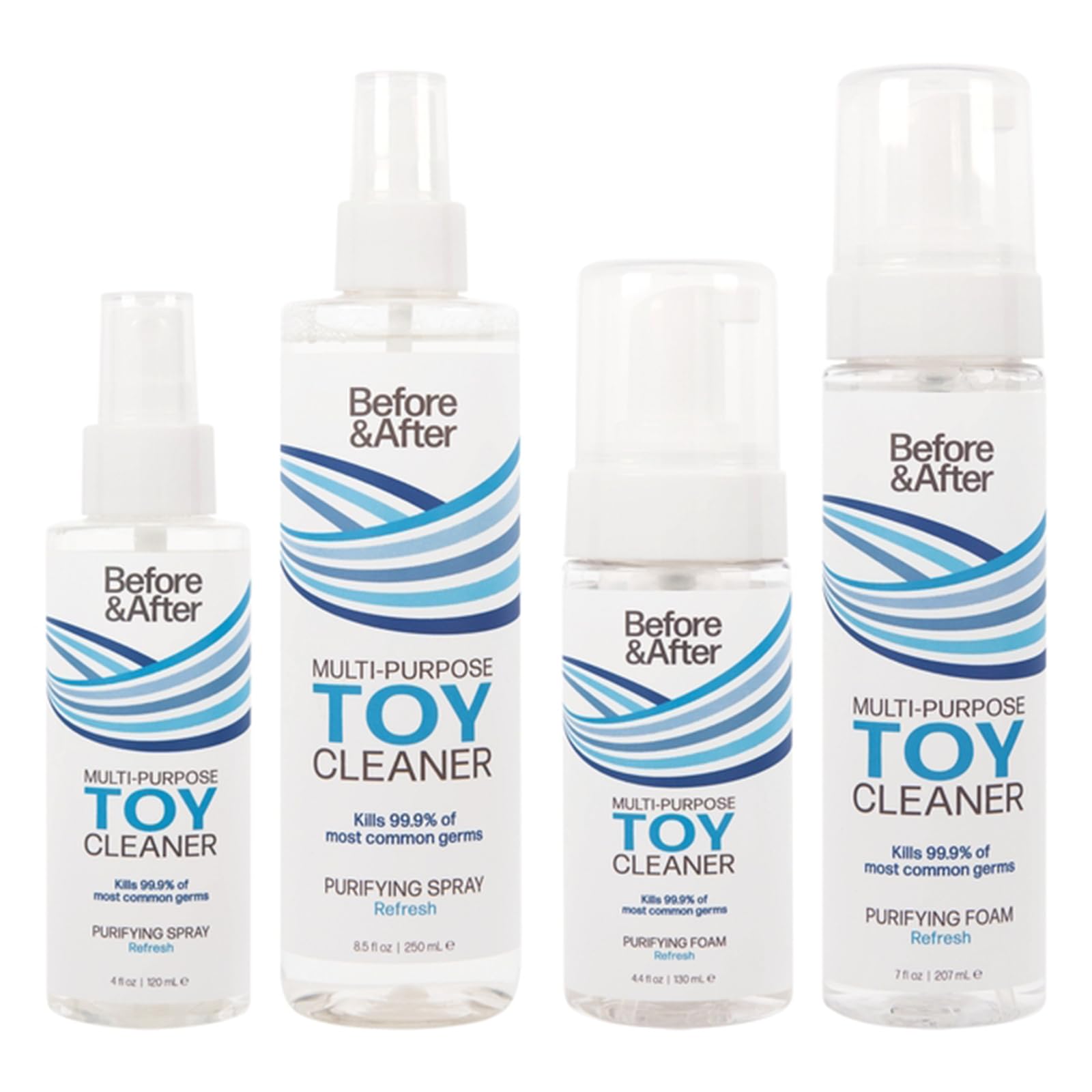 Before & After Multipurpose Adult Toy Cleaner Kit - Safe & Effective Intimate Product Cleaner for Silicone, Rubber & Plastic Toys | Perfect for Discreet Cleaning Before & After Use