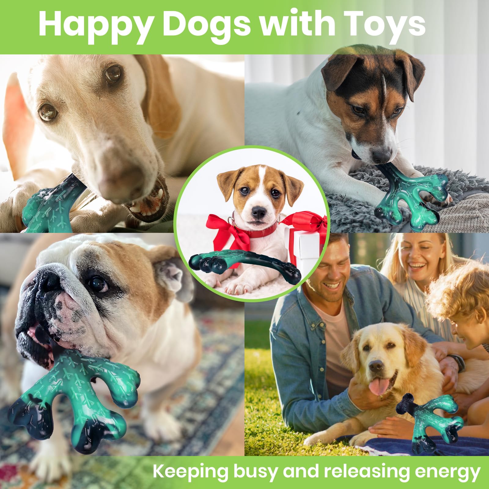 Indestructible Tough Dog Toys for Aggressive Chewers - Durable Chew Toys for Large Dogs - Heavy Duty Dog Chew Toys to Keep Pets Busy - Perfect Gift for Aggressive Chewers - Great for Outdoor Play and Travel