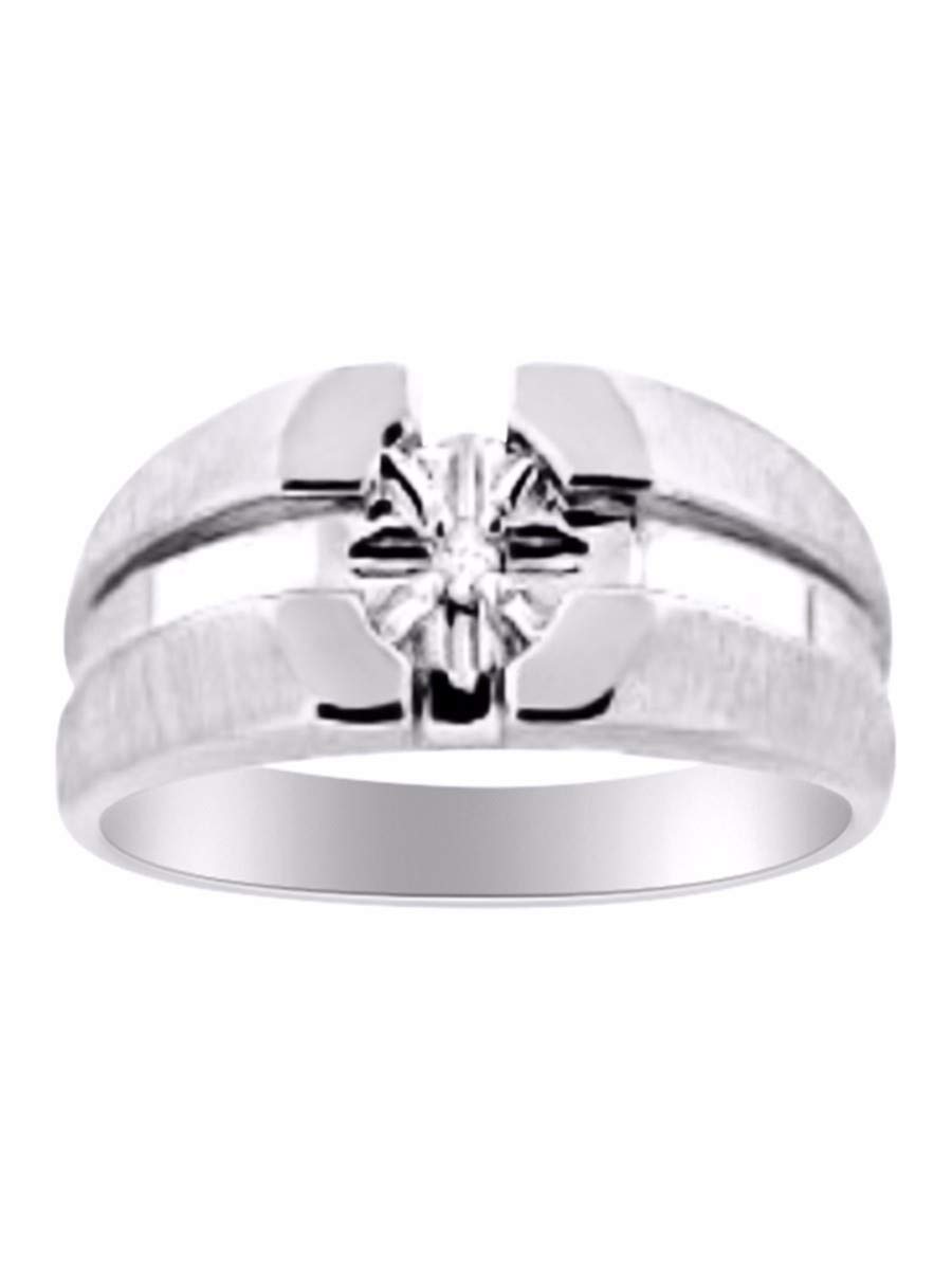 RYLOS Sterling Silver & Gold Plated Diamond Rings for Men - Designer Wedding Band in Sizes 6-13 | Unisex Jewelry Gift for Anniversary, Engagement & Special Occasions