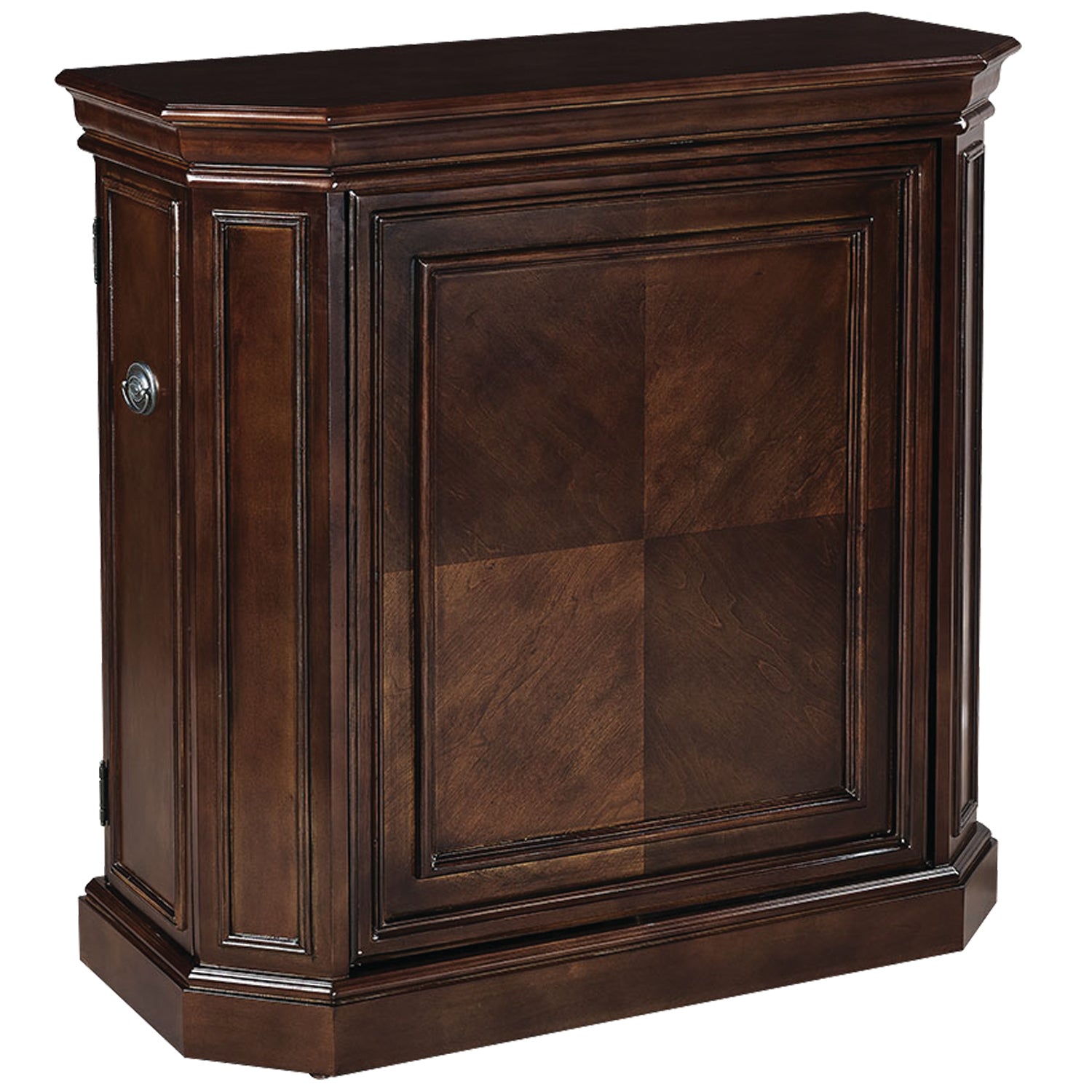 Solid Wood Bar Cabinet with Interior Storage - Stylish Home Bar Furniture for Living Room, Dining Room & Entertaining | Whiskey, Wine & Glass Organizer