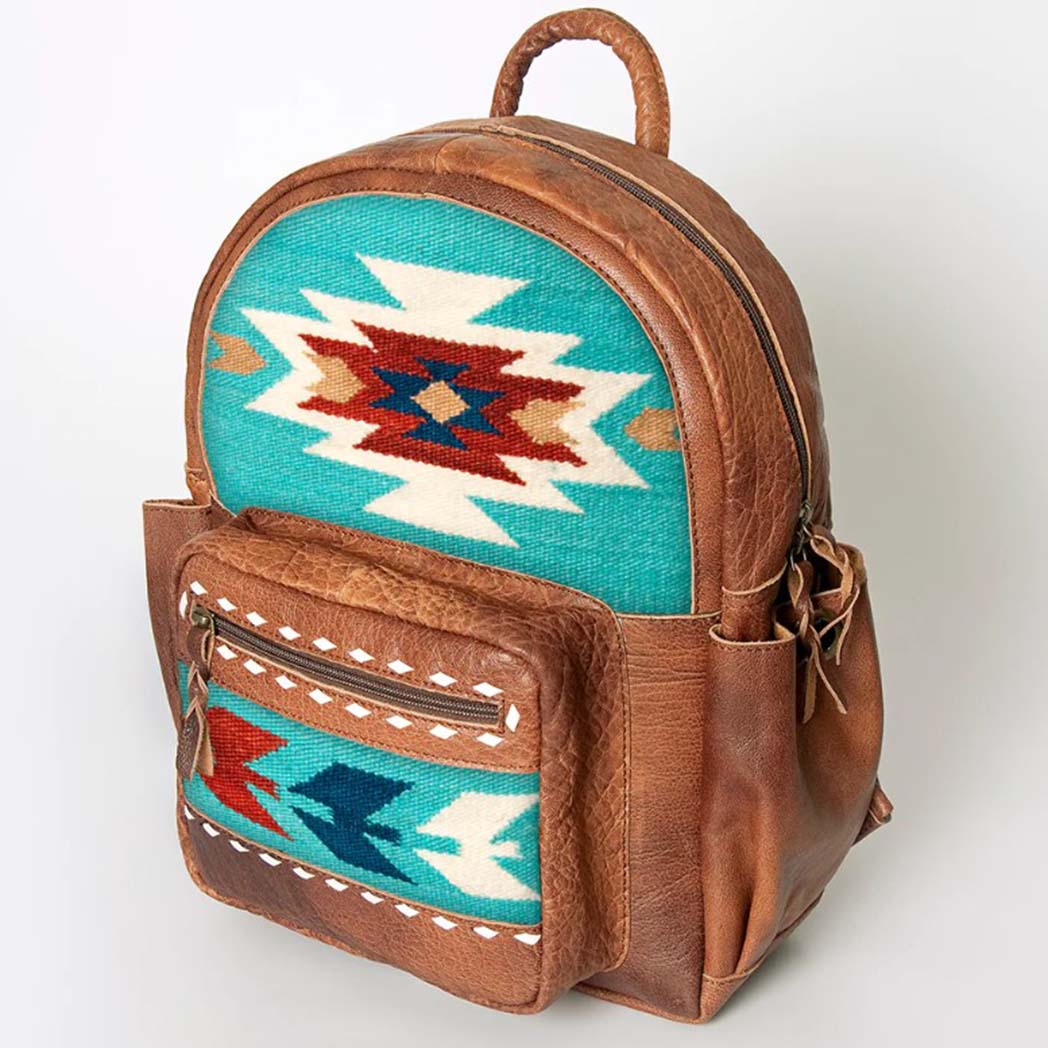 American Darling Turquoise Aztec Backpack - Stylish & Durable Travel Backpack for Women, Perfect for School, Hiking & Outdoor Adventures