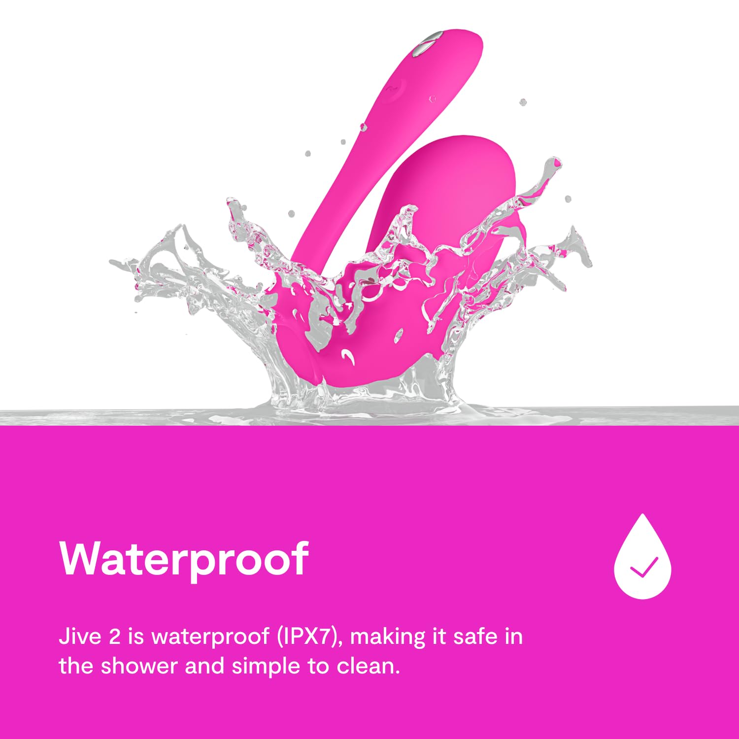 We-Vibe Jive 2 Wearable Panty Vibrator for Women - Remote & App Controlled Egg Vibrator | 10 Intensity Levels G-Spot Massager | Waterproof Discreet Adult Sex Toy for Couples Long Distance Play | Perfect for Travel, Date Nights & Surprise Intimacy | Pink