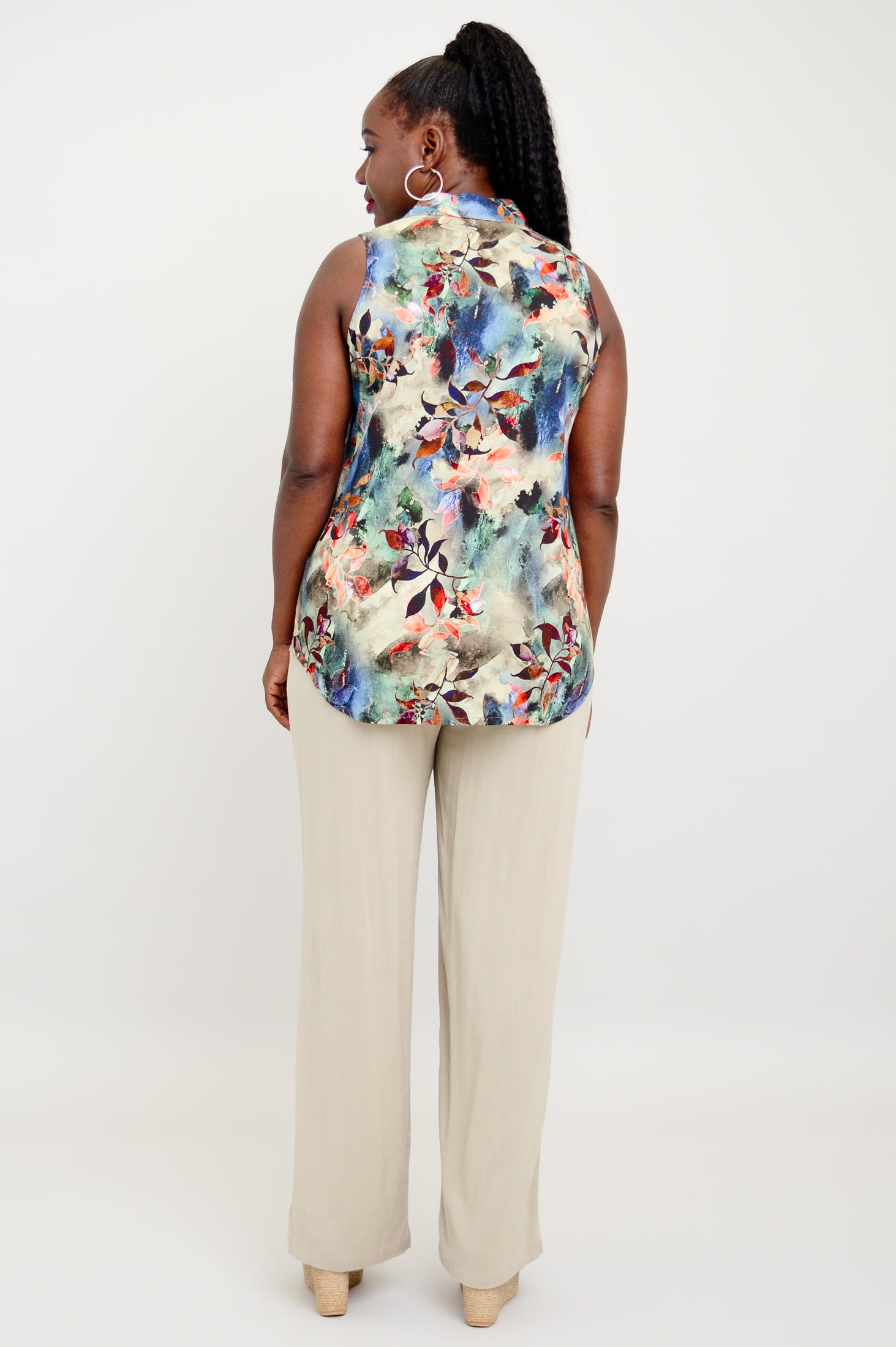 Organic Hula Tank Top - Soft Linen Bamboo Fabric with Patchouli Scent - Perfect for Yoga, Beach & Summer Outfits