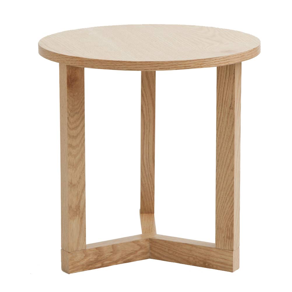 Solid Wood Small Coffee Table & Side Table - Natural Wood Finish, Modern Minimalist Design for Living Room, Bedroom, or Office - Perfect for Sofa, Bedside & Small Spaces (2 Colors Available)