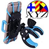XYZ Supplies® Universal Phone Mount Holder for Boats, Motorcycles, Bikes - Compatible with iPhone, Samsung & Smartphones - Secure Grip for Handlebars, Mic Stands, Music Equipment (Blue) - Perfect for Outdoor Adventures, Travel & Hands-Free Use