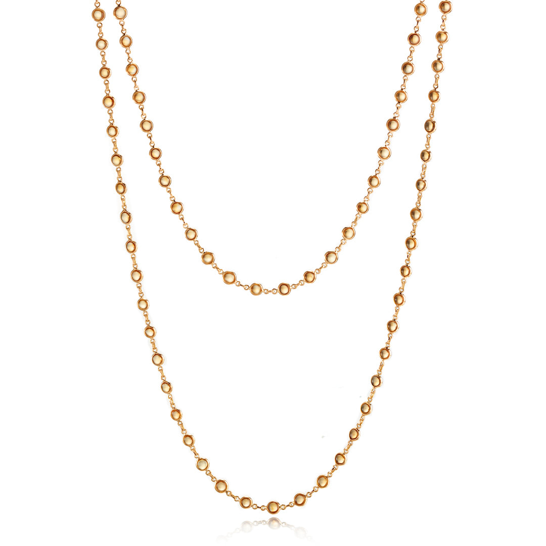 Natural Citrine Gemstone Long Necklace for Women - Elegant Healing Crystal Jewelry Gift for Birthday, Anniversary & Special Occasions | Perfect for Meditation, Energy Balancing & Spiritual Healing