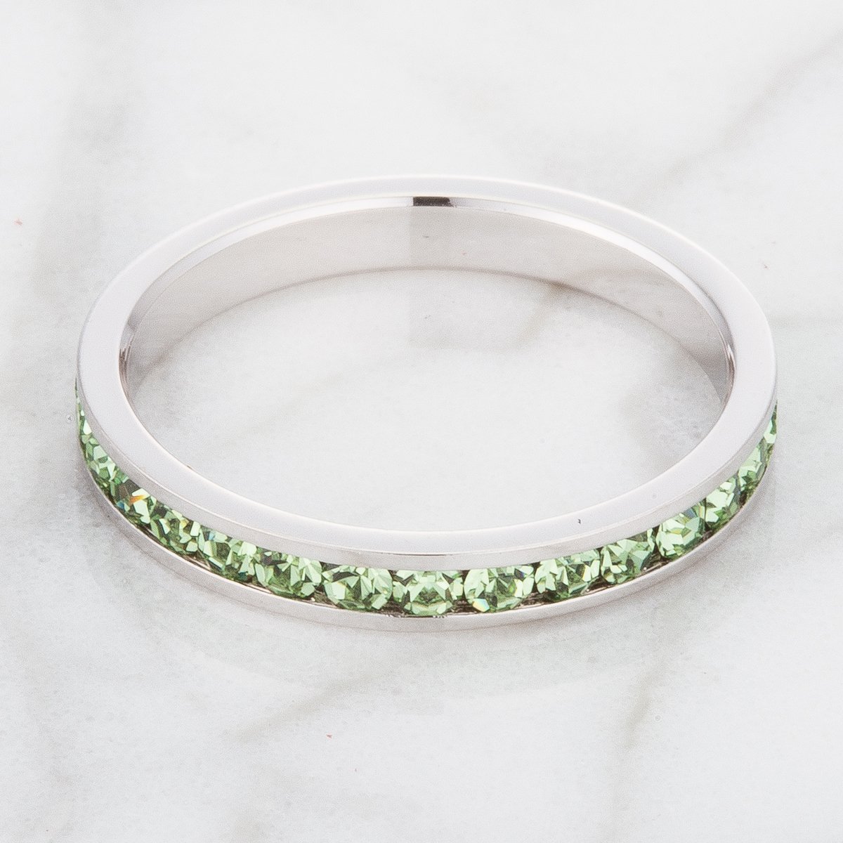 Elegant Swarovski Crystal Birthstone Stackable Eternity Rings for Women - Perfect for Anniversary Gifts, Mother's Day & Everyday Jewelry