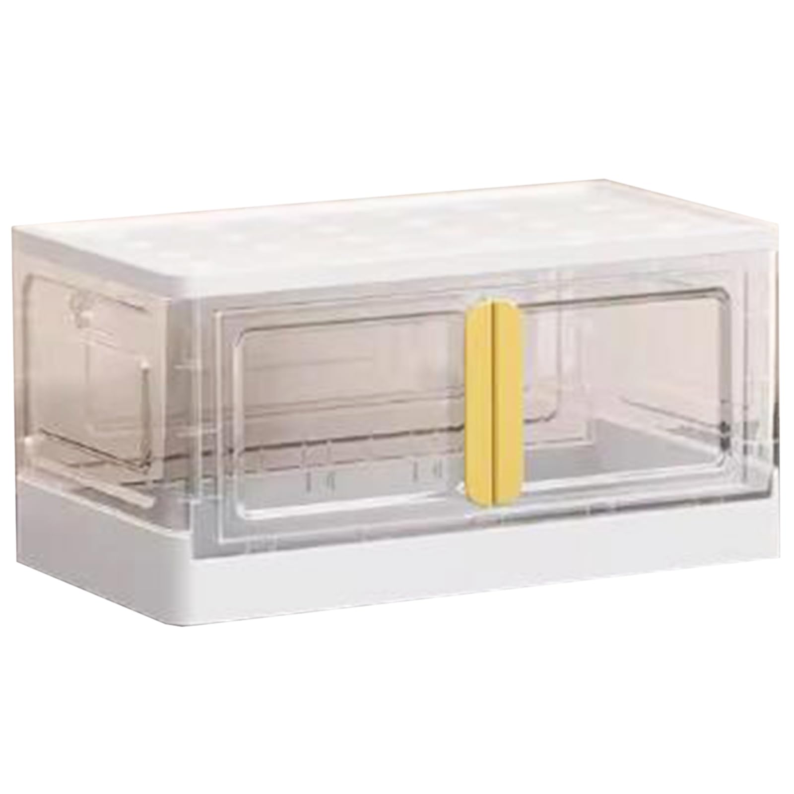 Clear Plastic Storage Bins with Lids - Stackable Organizing Bins with Wheels & Open Front Design - Perfect for Dorm Room, Closet, Garage & Office Organization