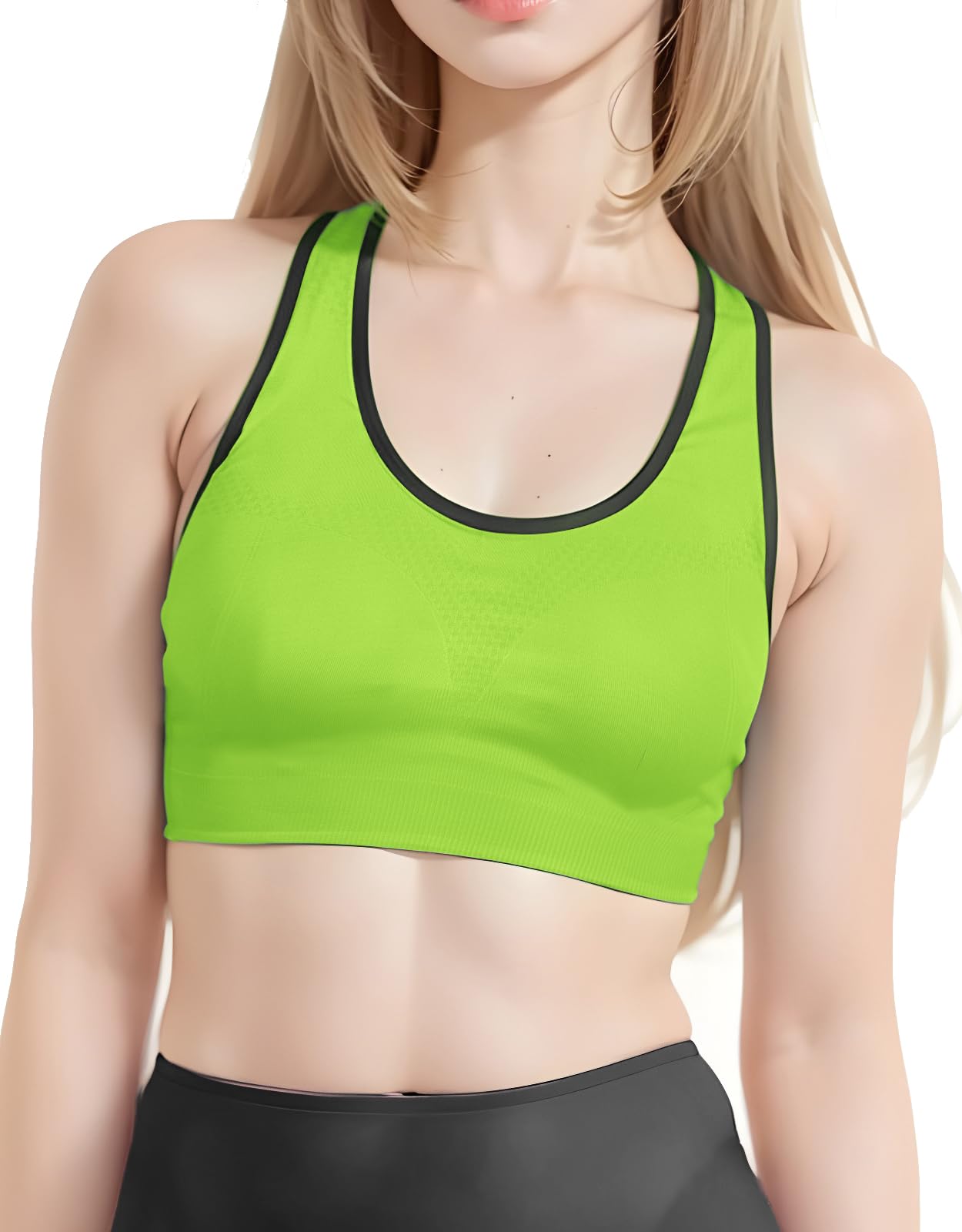 Women's Match Racerback Sports Bras - Padded Seamless Workout Tops for Yoga, Gym, Running & Fitness | Breathable Support for High-Intensity Training & Active Lifestyle
