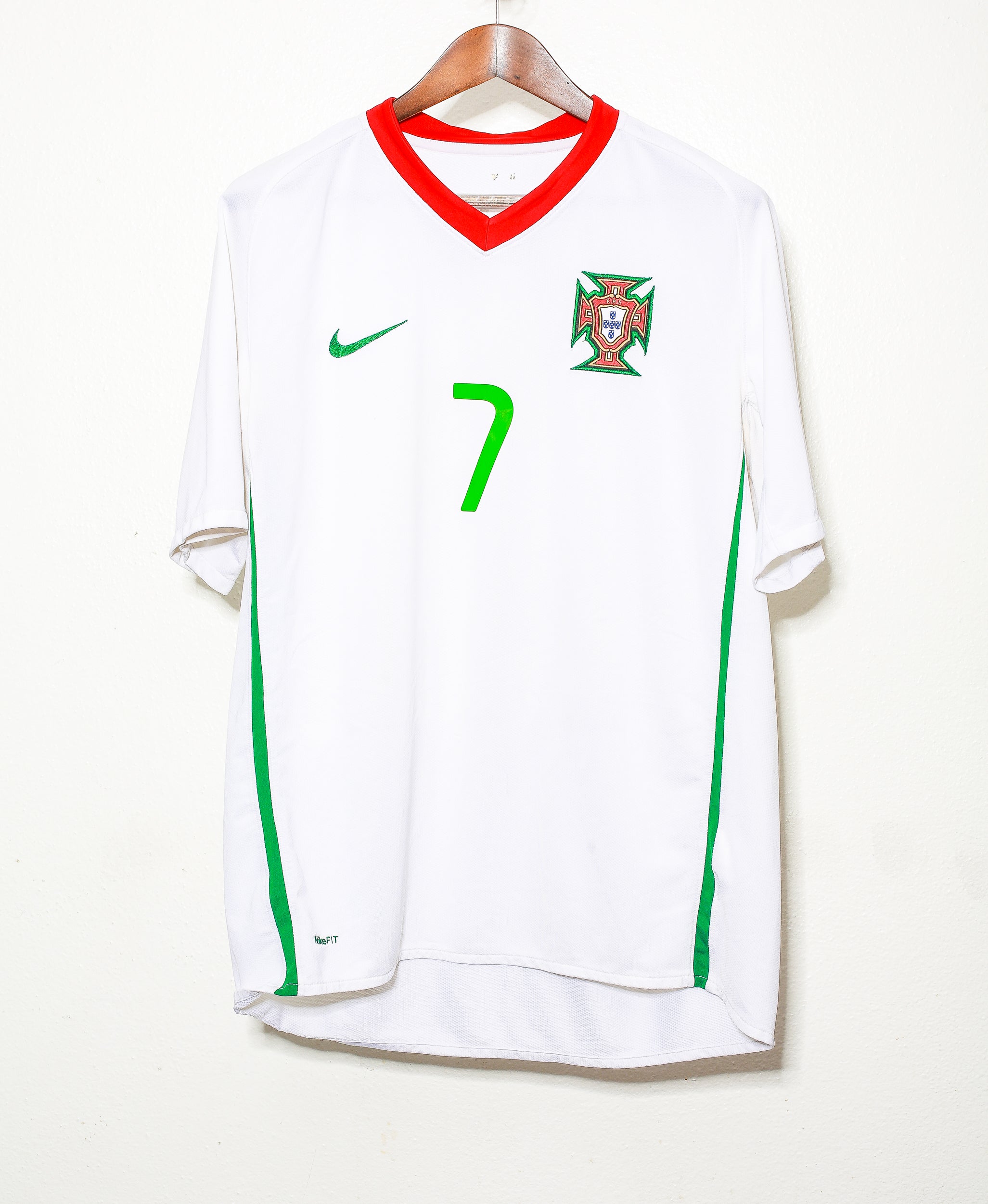 2008 Portugal Home Soccer Jersey #7 Cristiano Ronaldo XL - Authentic Football Shirt for Fans, Collectors & Match Days