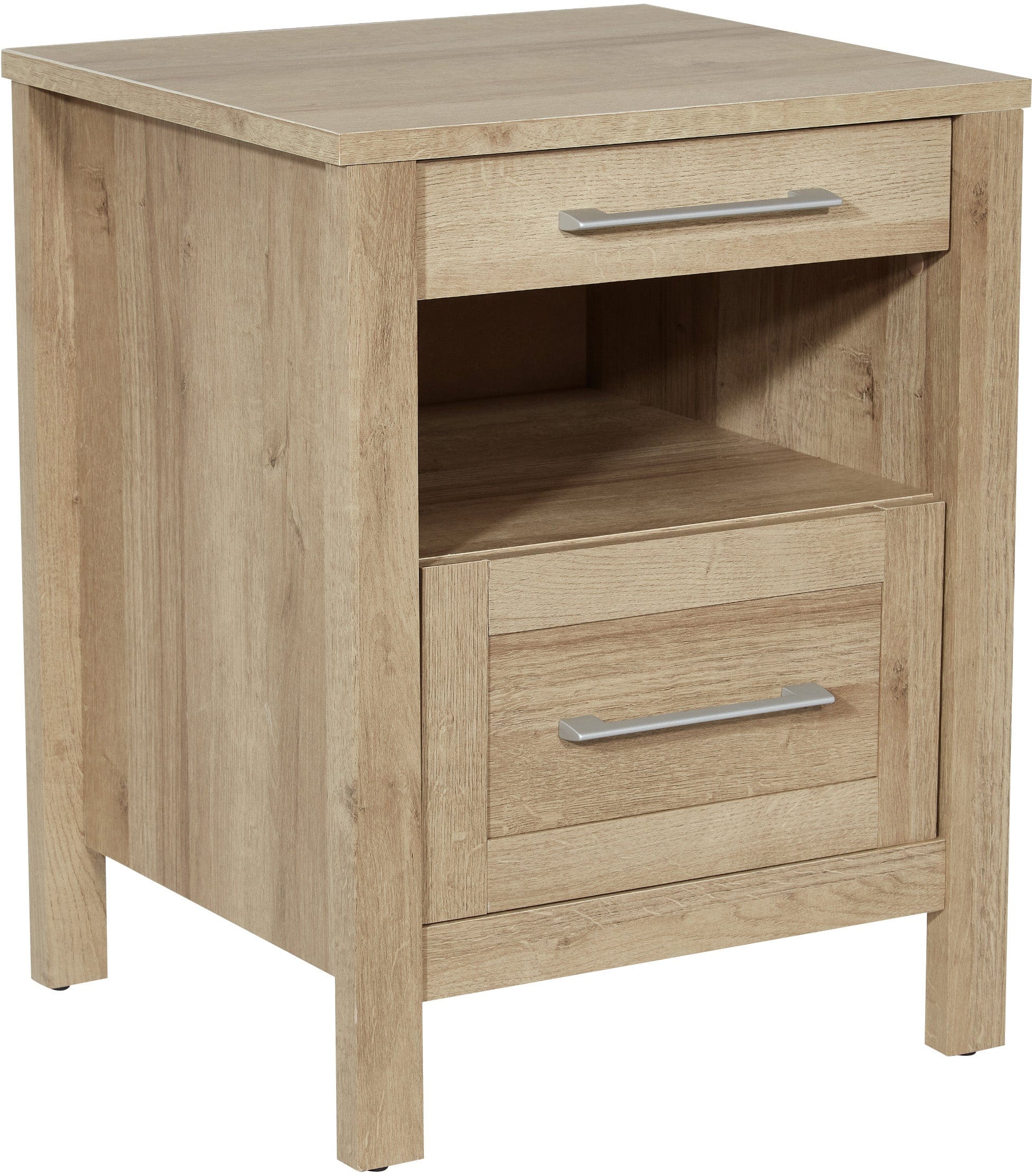 Office Star Stonebrook Nightstand with Drawer - Modern Bedside Table for Bedroom, Living Room, or Office [SK24NS] - Perfect for Storage, Reading Light, and Home Decor