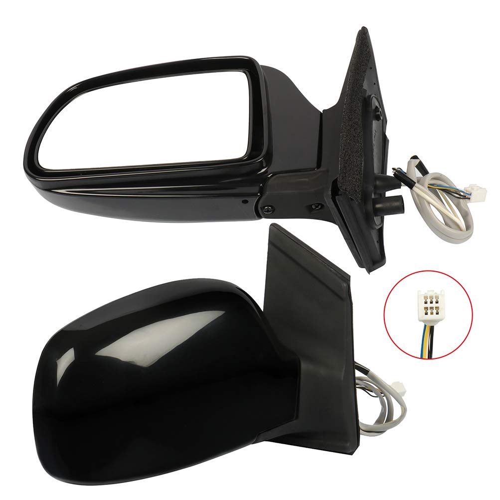 Power Heated Manual Folding Side Mirrors for 1998-2003 Toyota Sienna - Driver & Passenger Exterior Replacement Mirrors with Adjustable Features | Perfect for Winter Driving and Enhanced Safety
