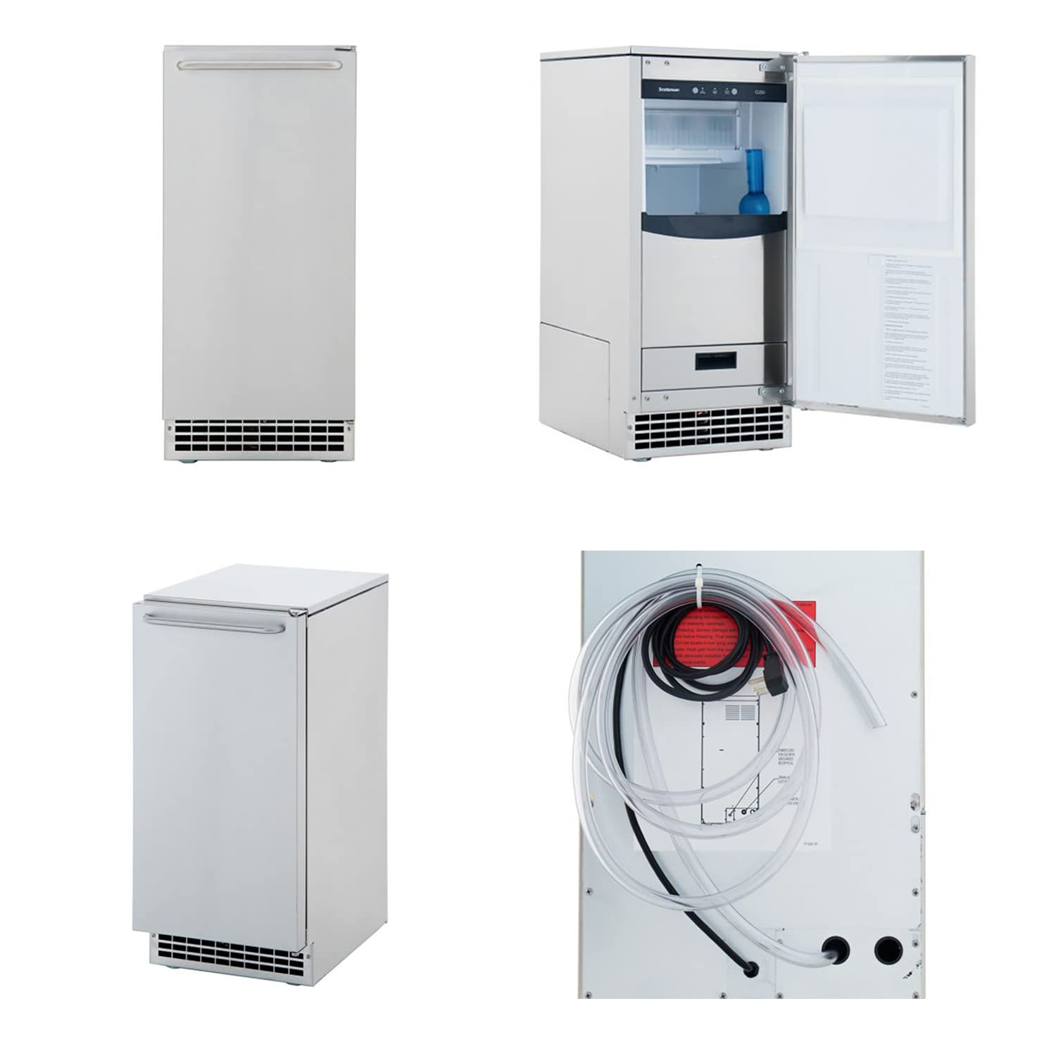 Scotsman Commercial Undercounter Gourmet Cube Ice Maker - Energy Efficient, High Capacity for Restaurants, Bars, and Home Use