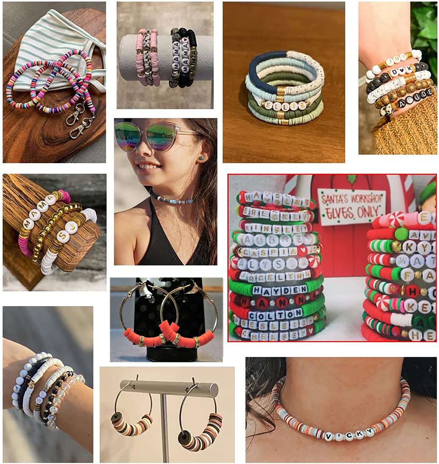3600pcs Rose Red Polymer Clay Beads - 6mm Flat Round Spacer Beads for Jewelry Making (10 Strands) - DIY Bracelets, Earrings, Necklaces - Perfect for Crafting, Gifts & Boho Style Accessories