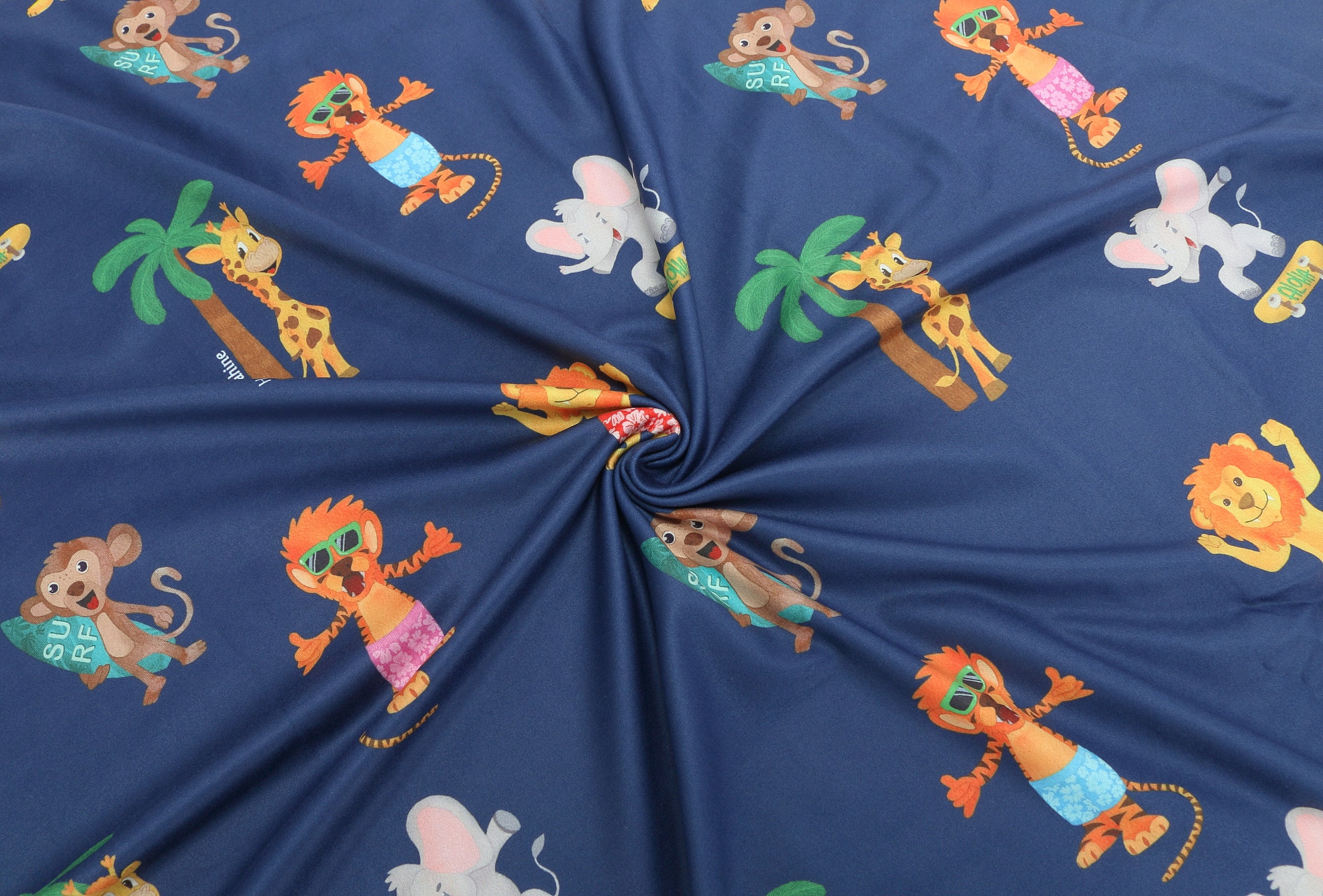 Baby Car Seat Cover with Zoo Animals Print - Soft & Breathable Nursing Cover for Infants - Navy Blue - Perfect for Strollers, Shopping, and Outdoor Adventures