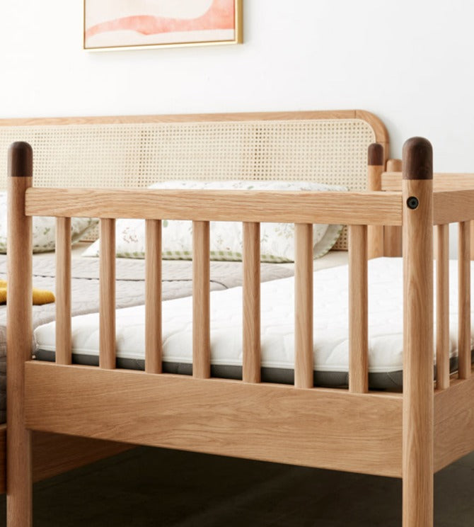 Premium Solid Oak Wood Toddler Bed – Sturdy & Safe for Kids | Perfect for Nursery, Bedroom & Daycare Use