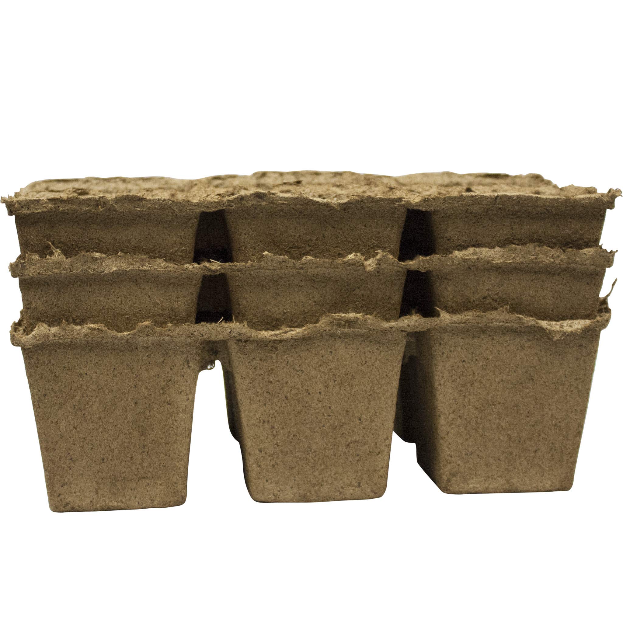 Seedling Starters & Sprout Pots - 6-Cell Tray, 6 Pack (36 Pots Total) for Indoor Gardening, Seed Germination, and Plant Propagation