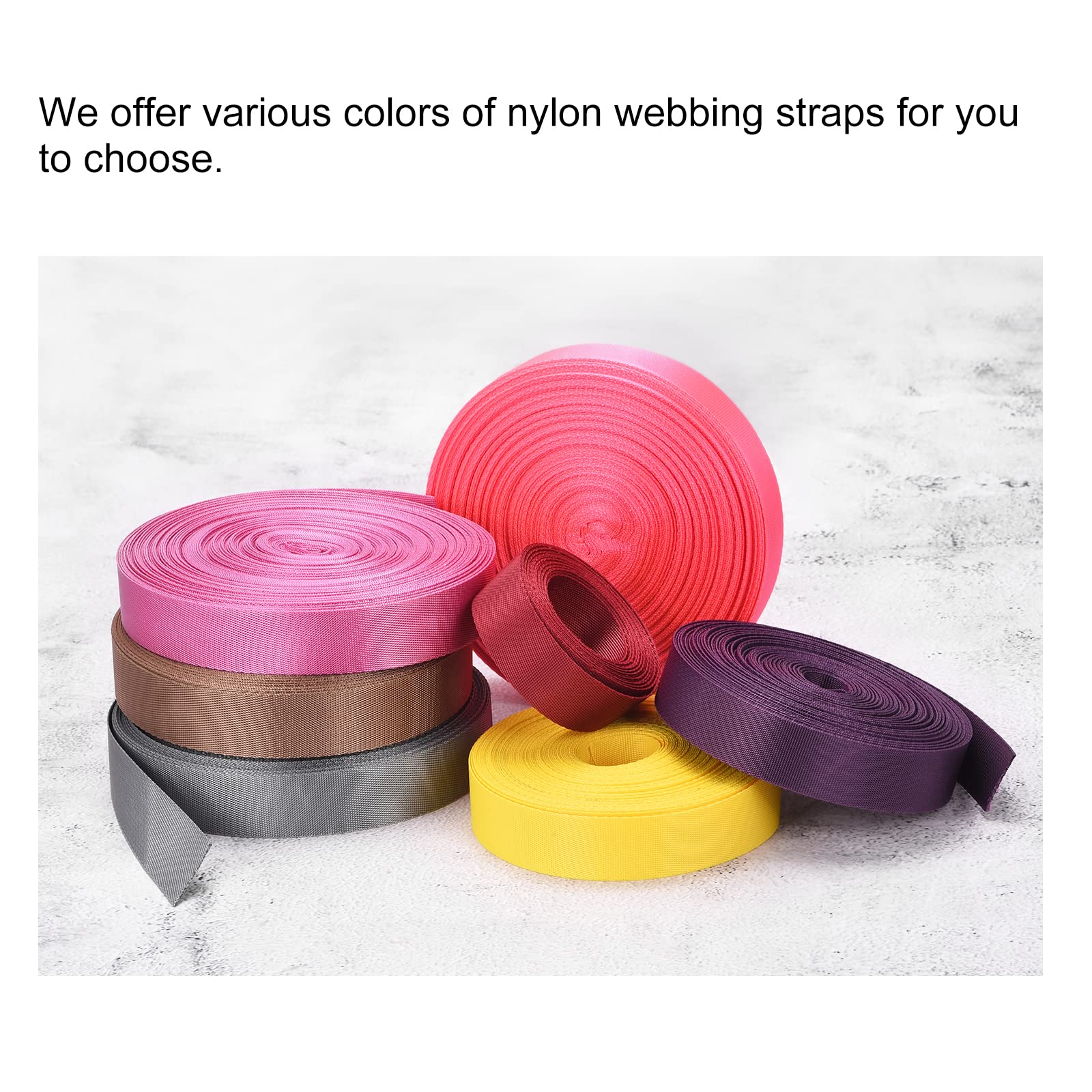 1 Inch x 30 Yards Flat Nylon Webbing Strap - Heavy Duty Lake Blue Polyester Webbing for Backpacks, Cargo Straps, Luggage Racks, DIY Projects & Outdoor Gear - Perfect for Camping, Hiking, Travel and Storage Organization